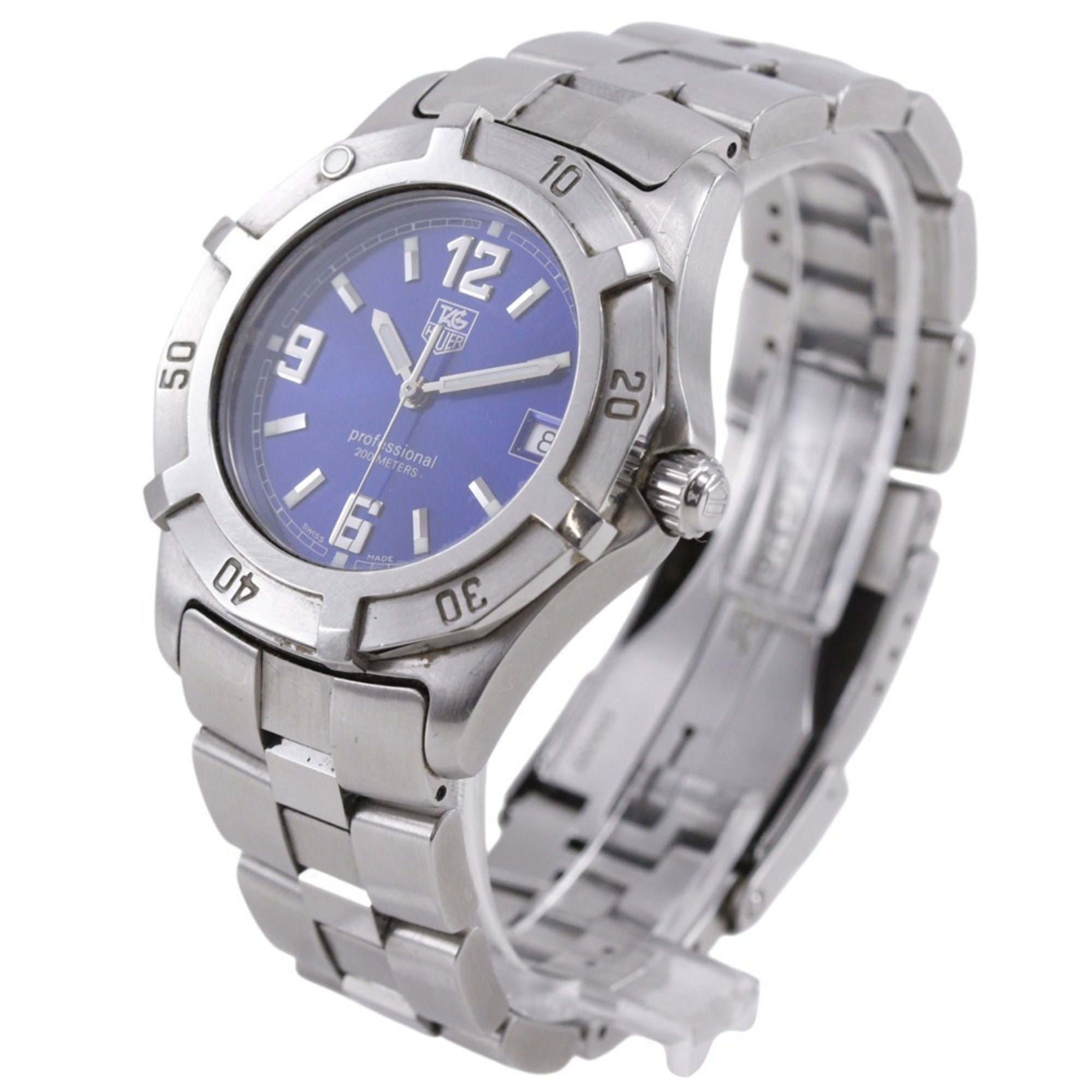 TAG Heuer 2000 Exclusive Watch WN1112 Stainless Steel Quartz Analog Blue Dial Men's