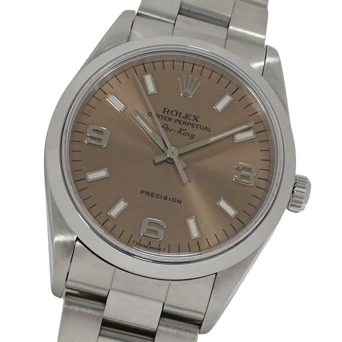 Rolex Air-King 14000 Pink Dial 34mm Watch