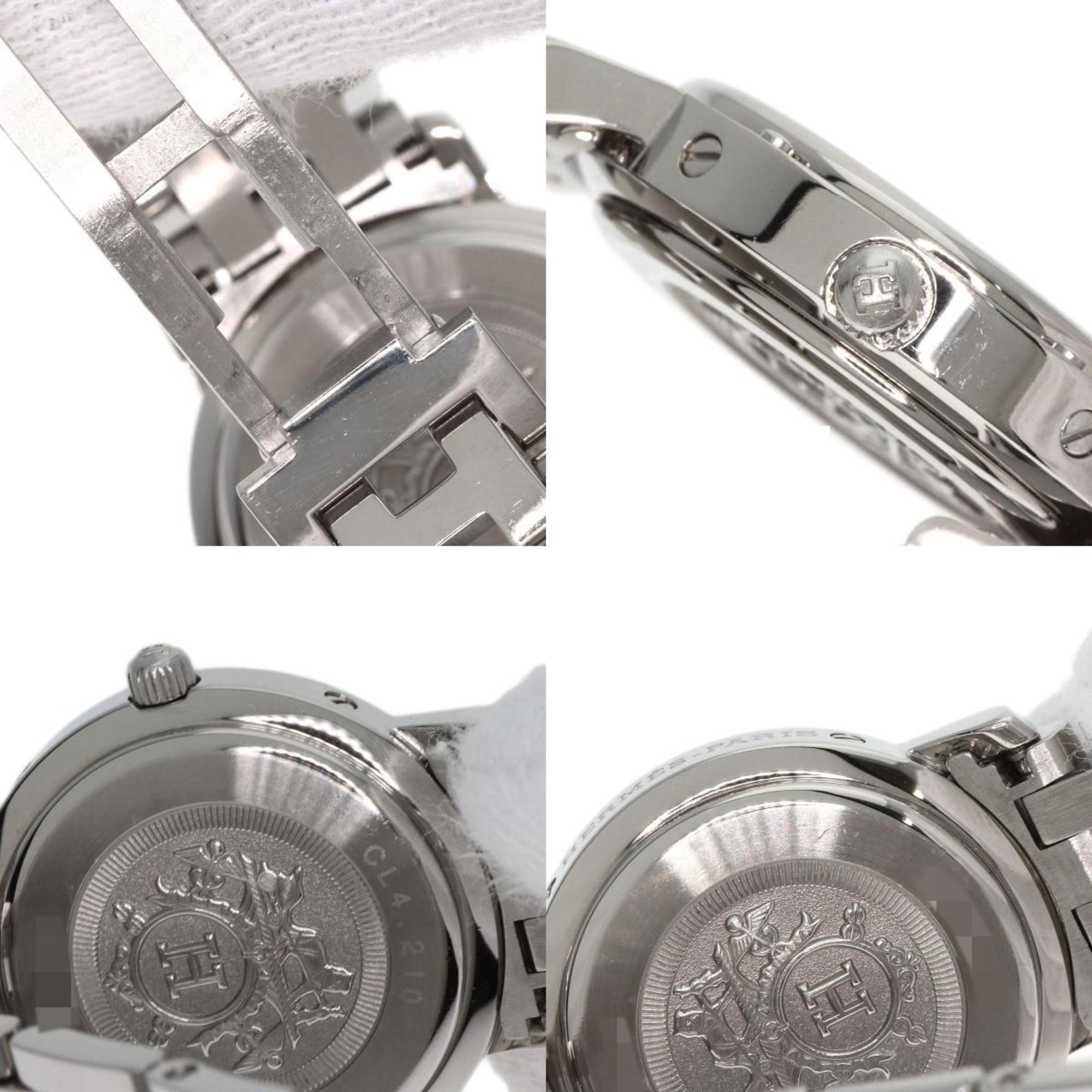 Hermes CL4.210 Clipper Nacle-horloge, roestvrij staal (SS), damesmodel, HERMES