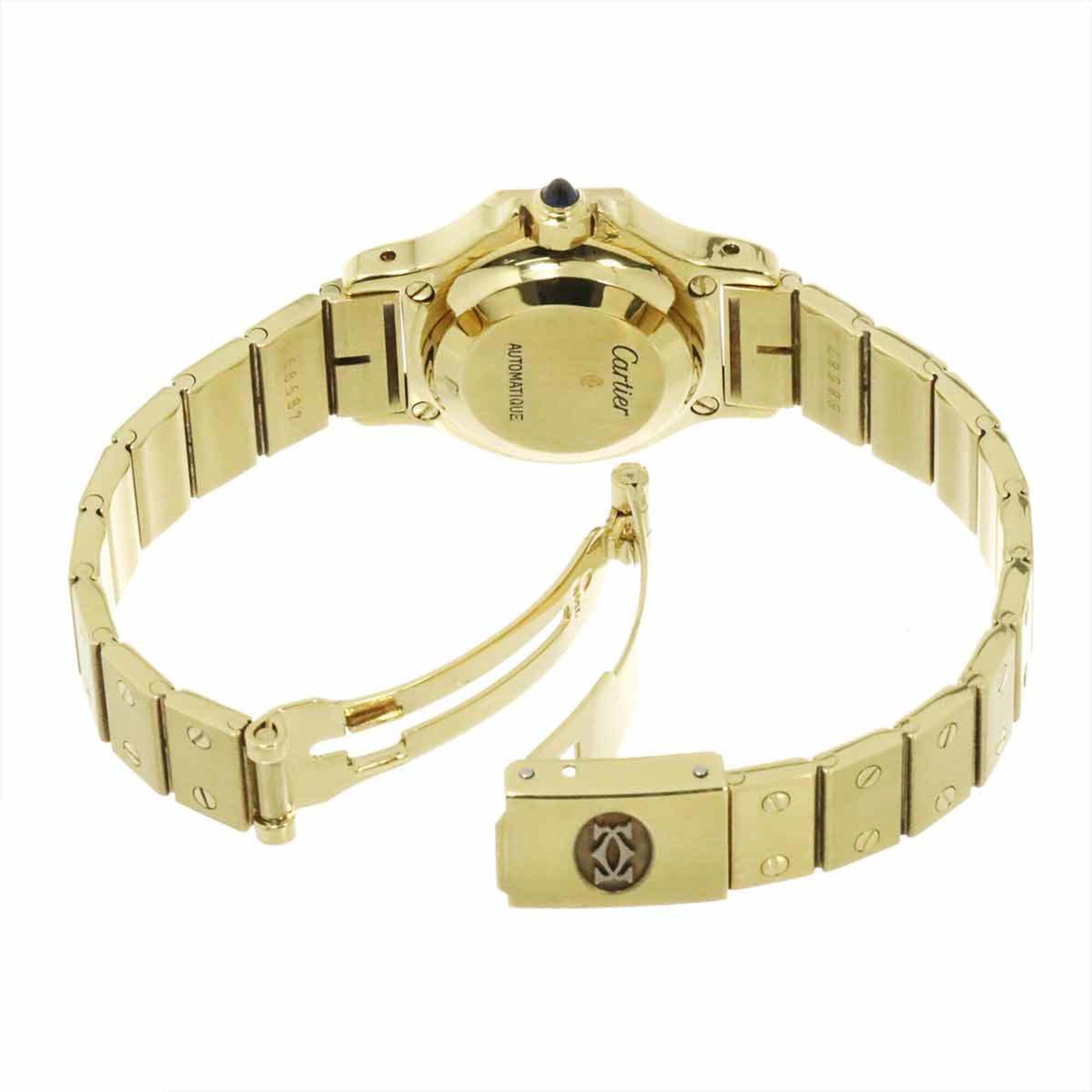 Cartier Santos Octagon SM-horloge met witte wijzerplaat, 25 mm