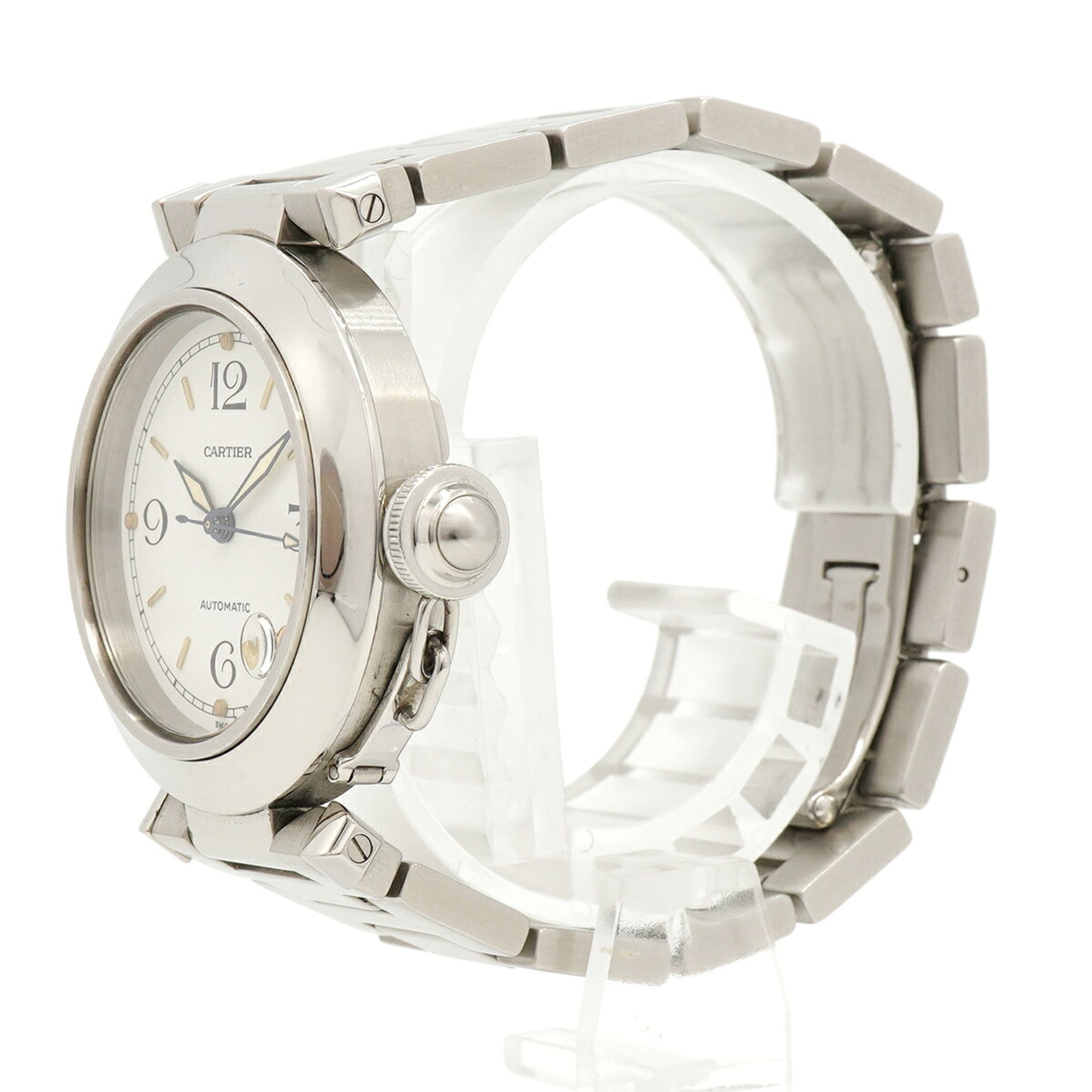 Cartier Pasha C W31015M7 White Dial (Boys' Size)