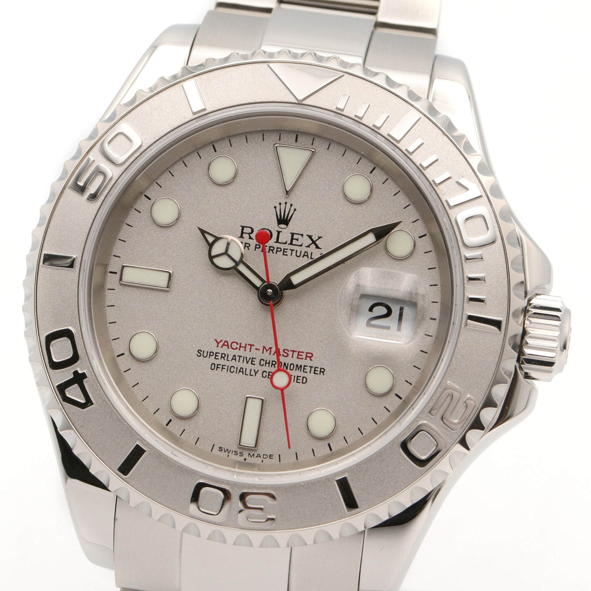 Rolex Yachtmaster Rolesium 16622 Silver Dial 40mm Watch