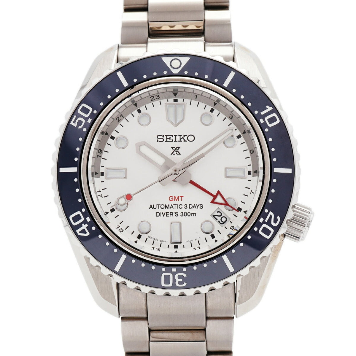 Montre Seiko Prospex Diver Scuba Gmt SBEJ029/6R54-00P0, cadran argenté, 42 mm