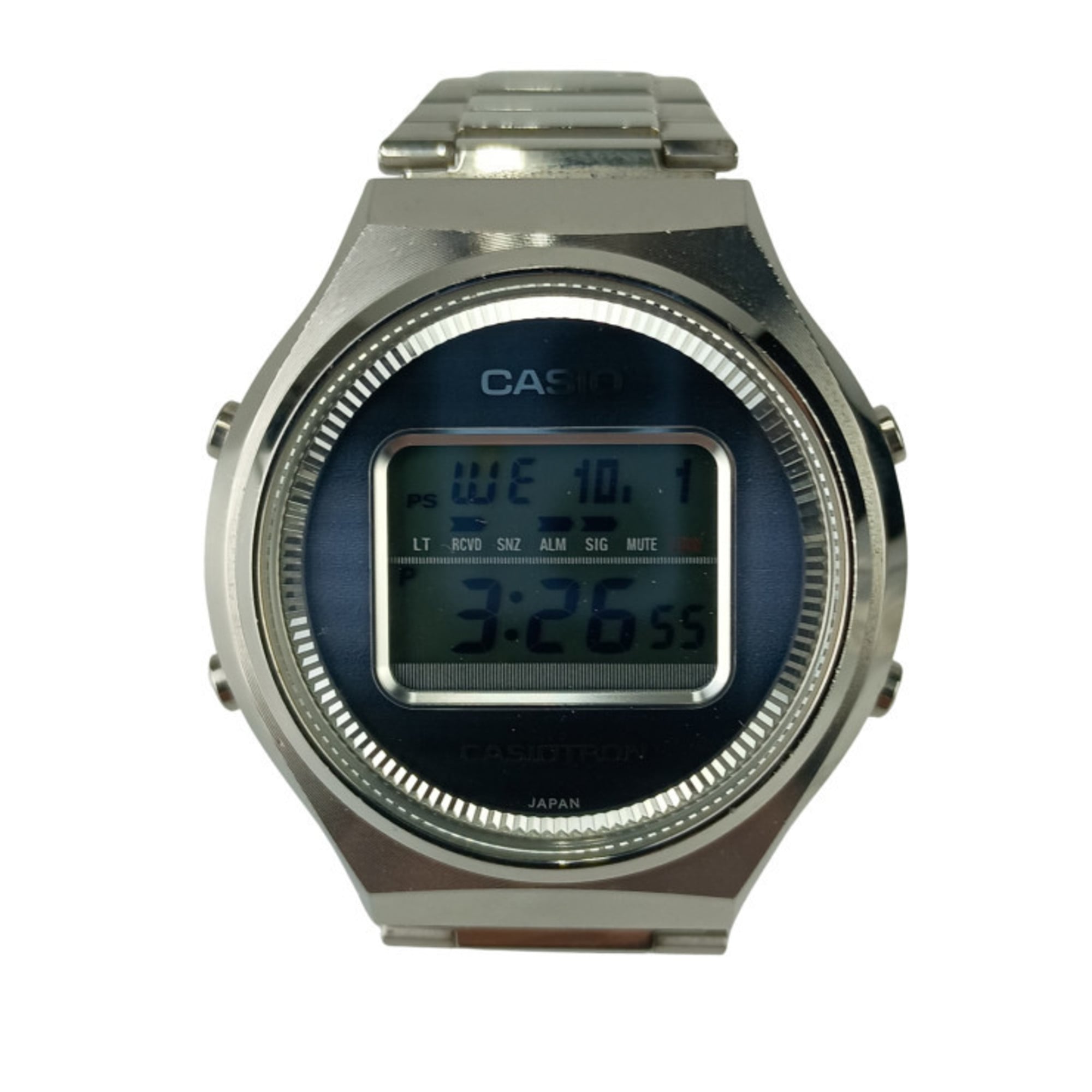 CASIO Casio TRN 50 2AJR Limited Edition Casiotron Reissue Watch, Silver Stainless Steel, Men's Digital Radio-Controlled Solar Watch
