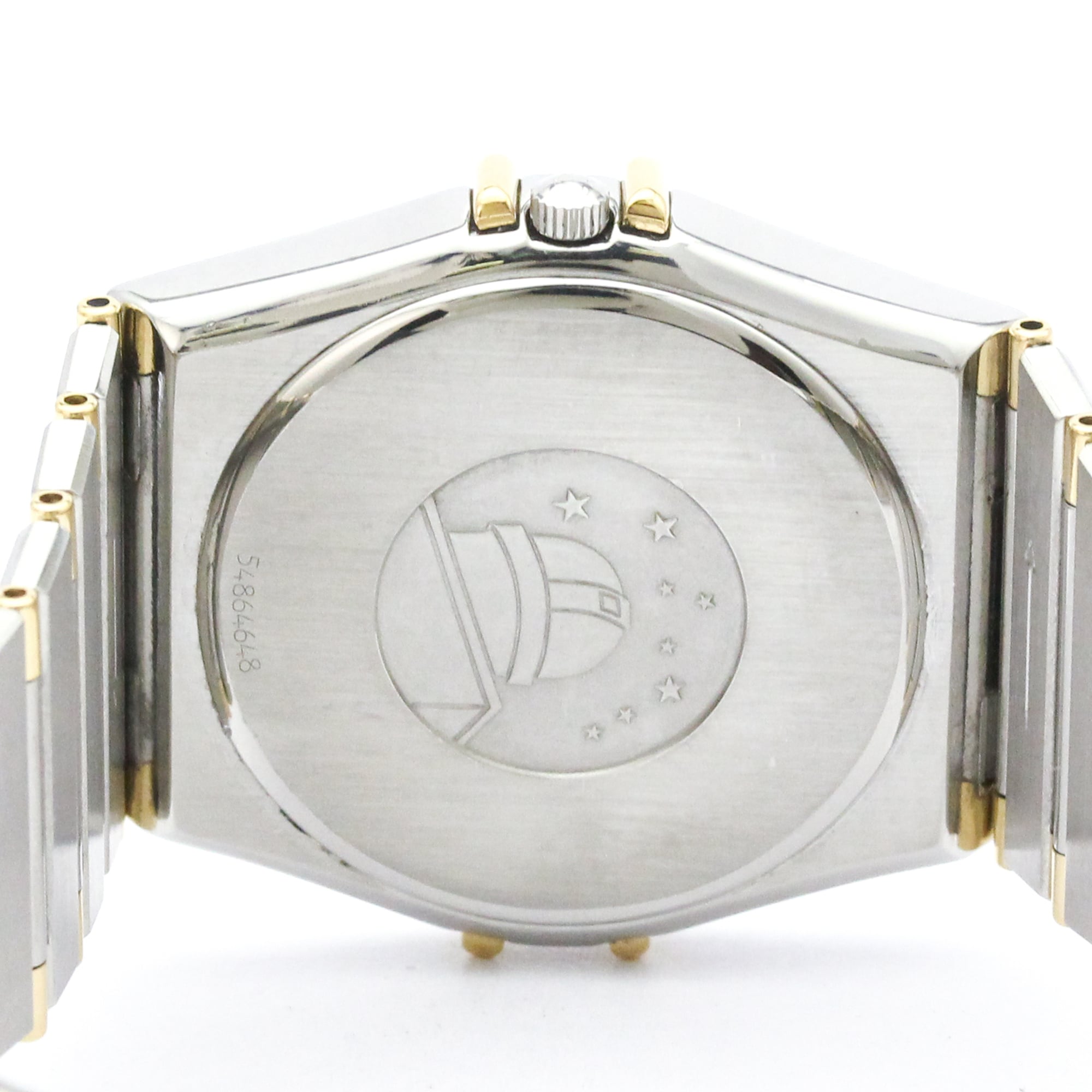 OMEGA Constellation Herrenuhr 18 Karat Gold Edelstahl Quarz 396.1080