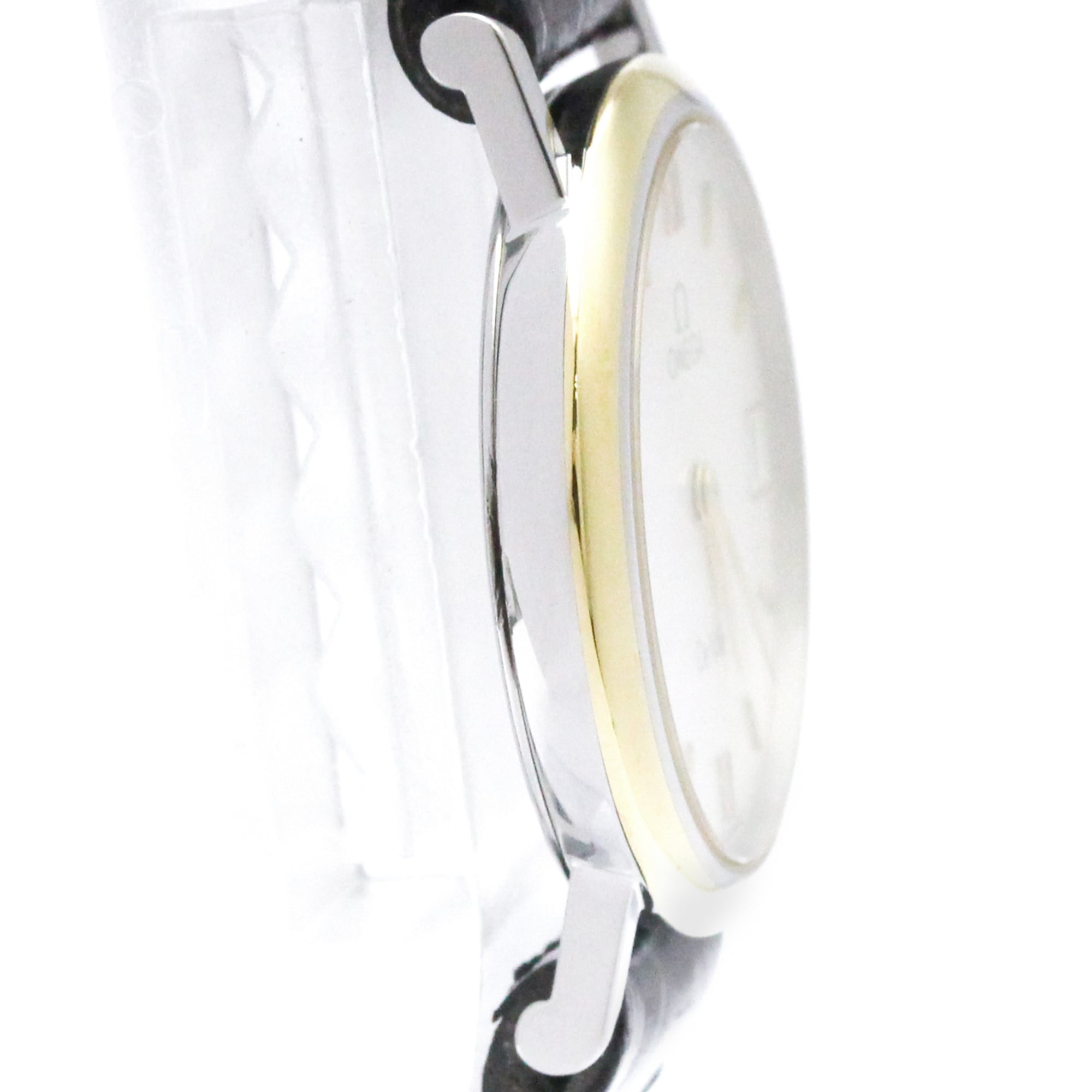OMEGA De Ville Gold Plated Steel Quartz Ladies Watch 596.2579 Polished