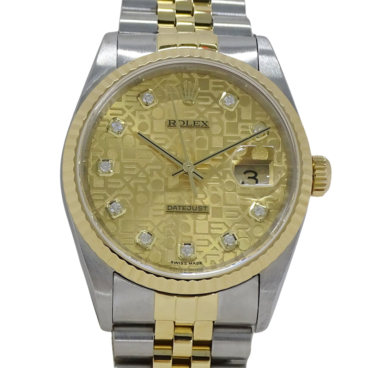 Rolex Datejust 16233G Y Dial 36mm Watch