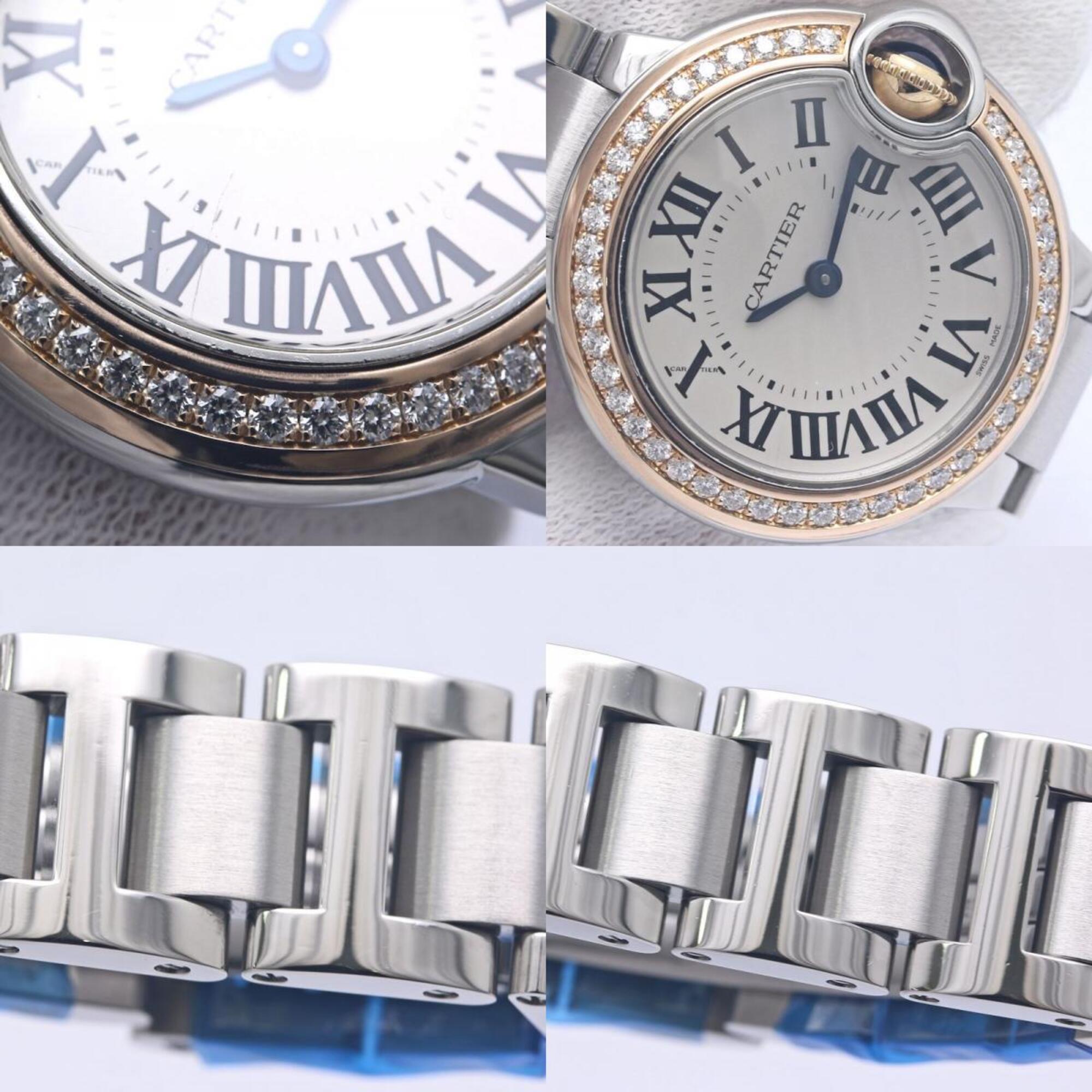 CARTIER Cartier Ballon Bleu SM Bezel Diamond WE902079 Dameshorloge K18PGxSS 40308