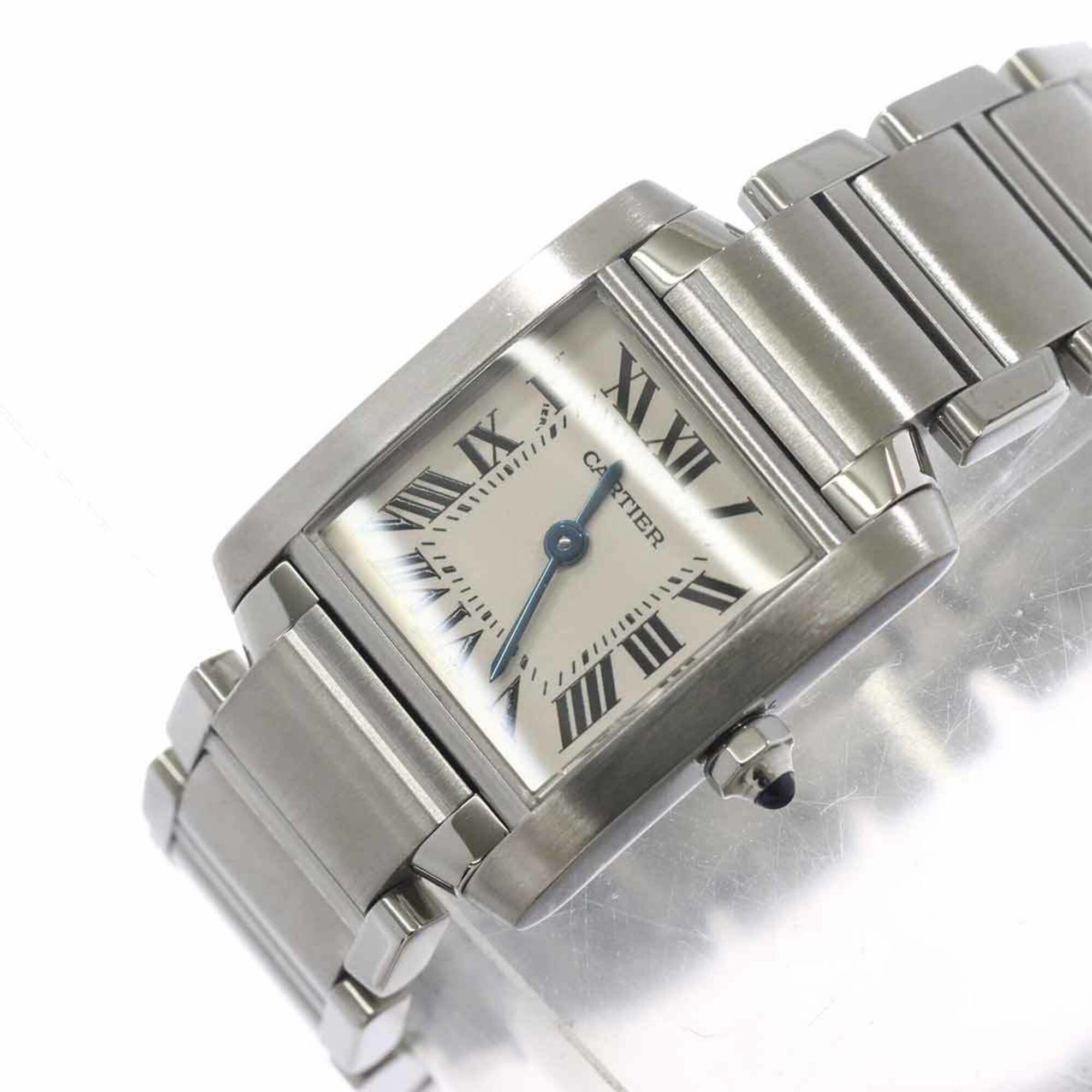 Cartier Tank Francaise SM W51008Q3 Women's Watch, Ivory, Quartz Watch