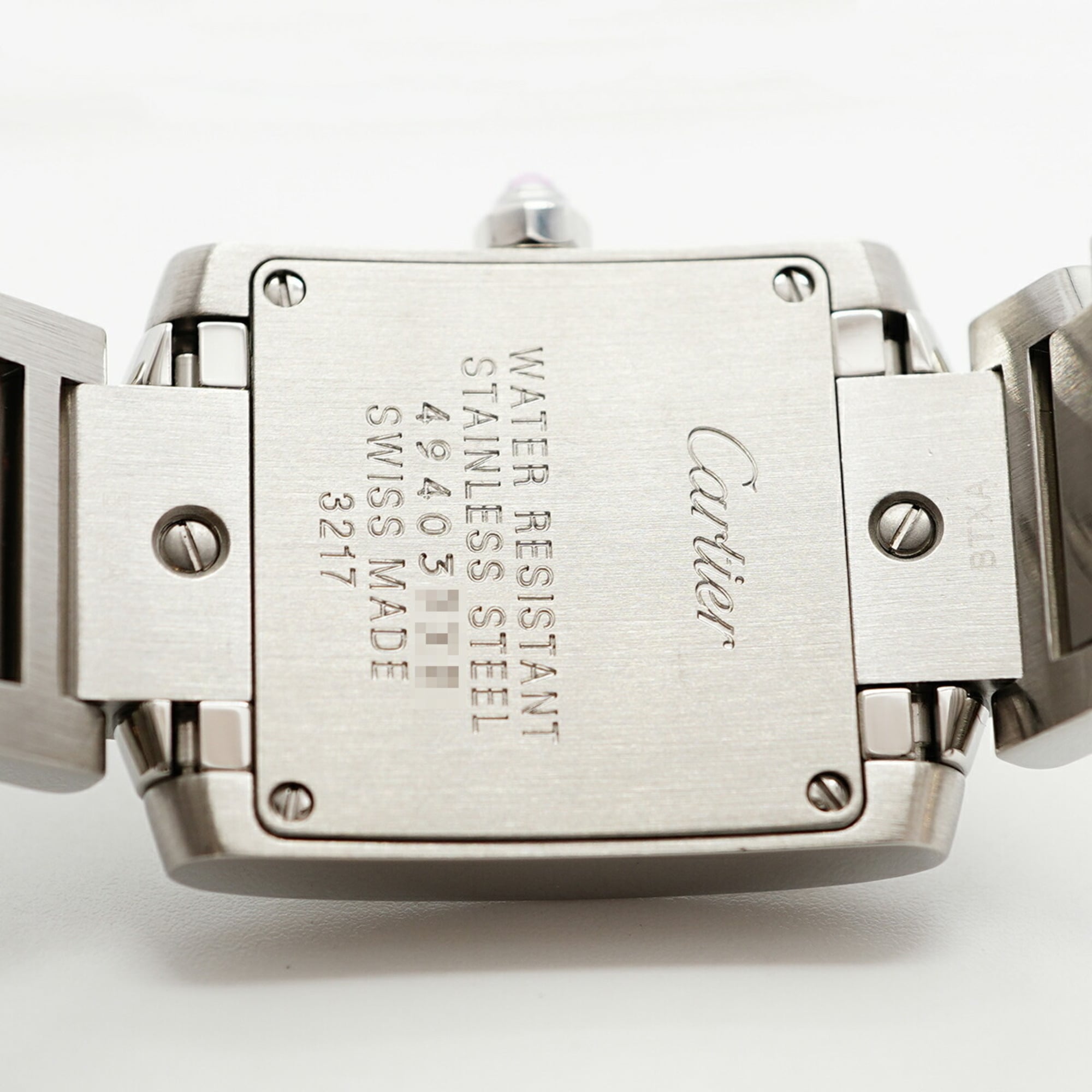 Cartier Tank Française SM W51028Q3 dameshorloge met roze wijzerplaat