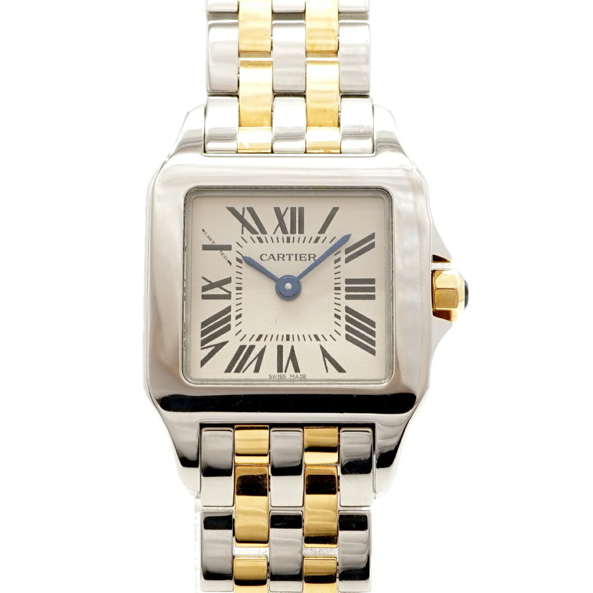 Cartier Santos SM Two-Tone W25066Z6 White Dial Women's Watch