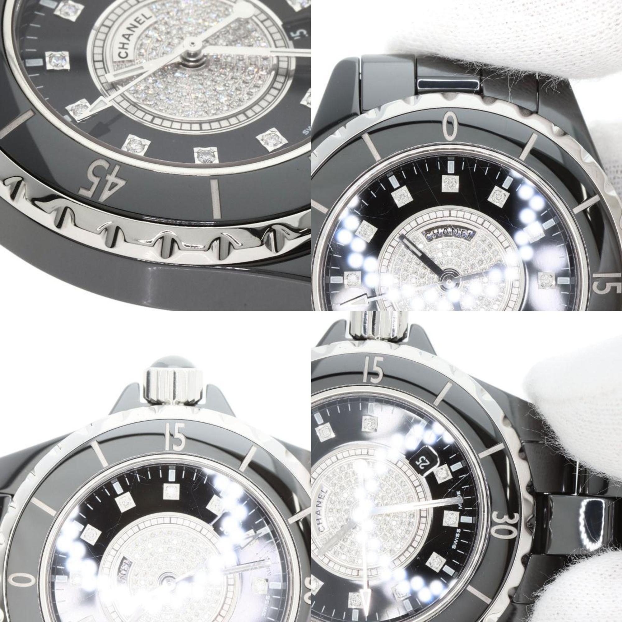 CHANEL H2122 J12 33 mm Damenuhr aus Keramik mit Diamant in der Mitte