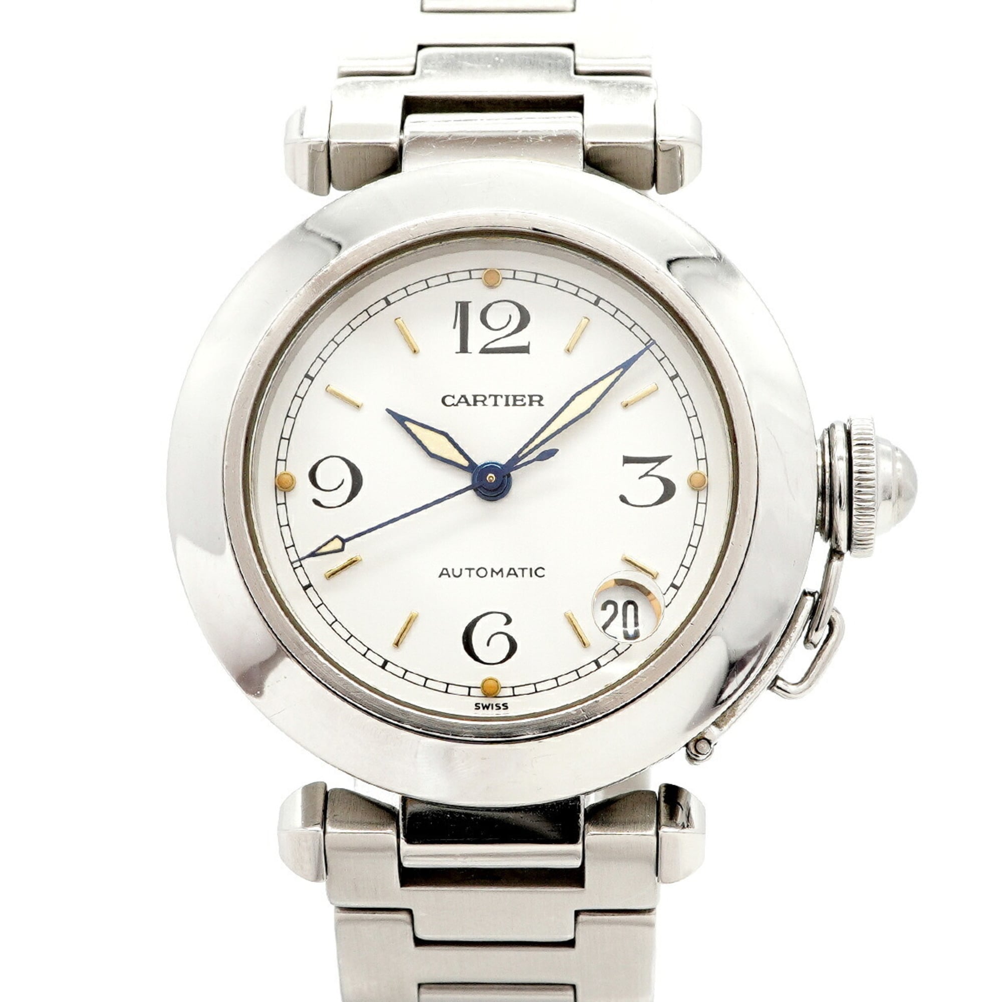 Cartier Pasha C W31015M7 White Dial (Boys' Size)