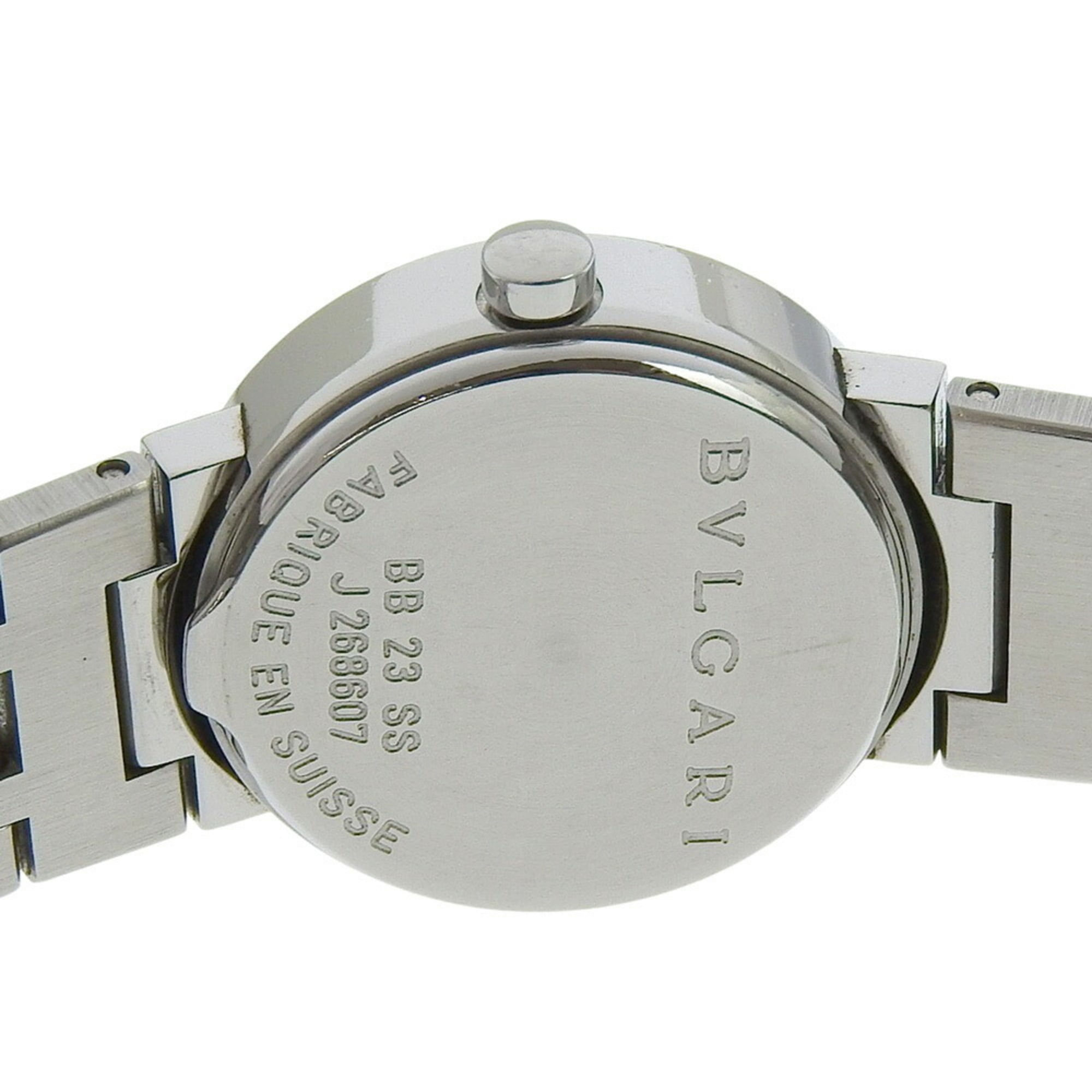 BVLGARI Bzero1 Uhr, BZero1 BB23SS, Edelstahl, QuarzUhrwerk, analoge Anzeige, Schwarz Zifferblatt, Damenuhr