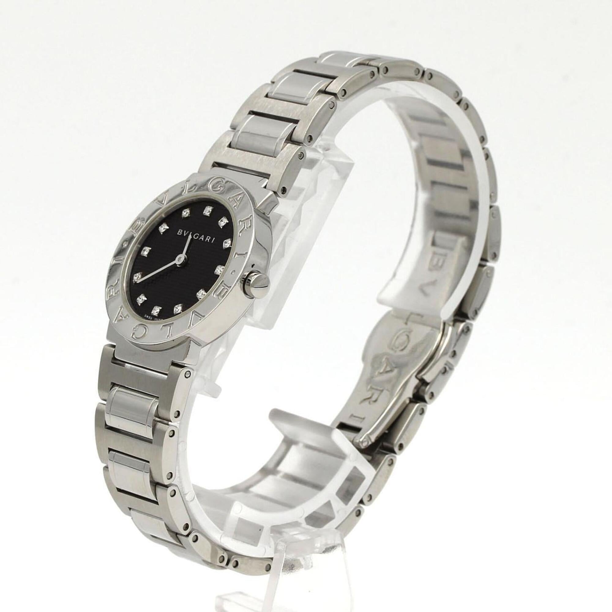 Bulgari 12P BBL26S/BB26BSS/12 Black Dial 26mm Watch