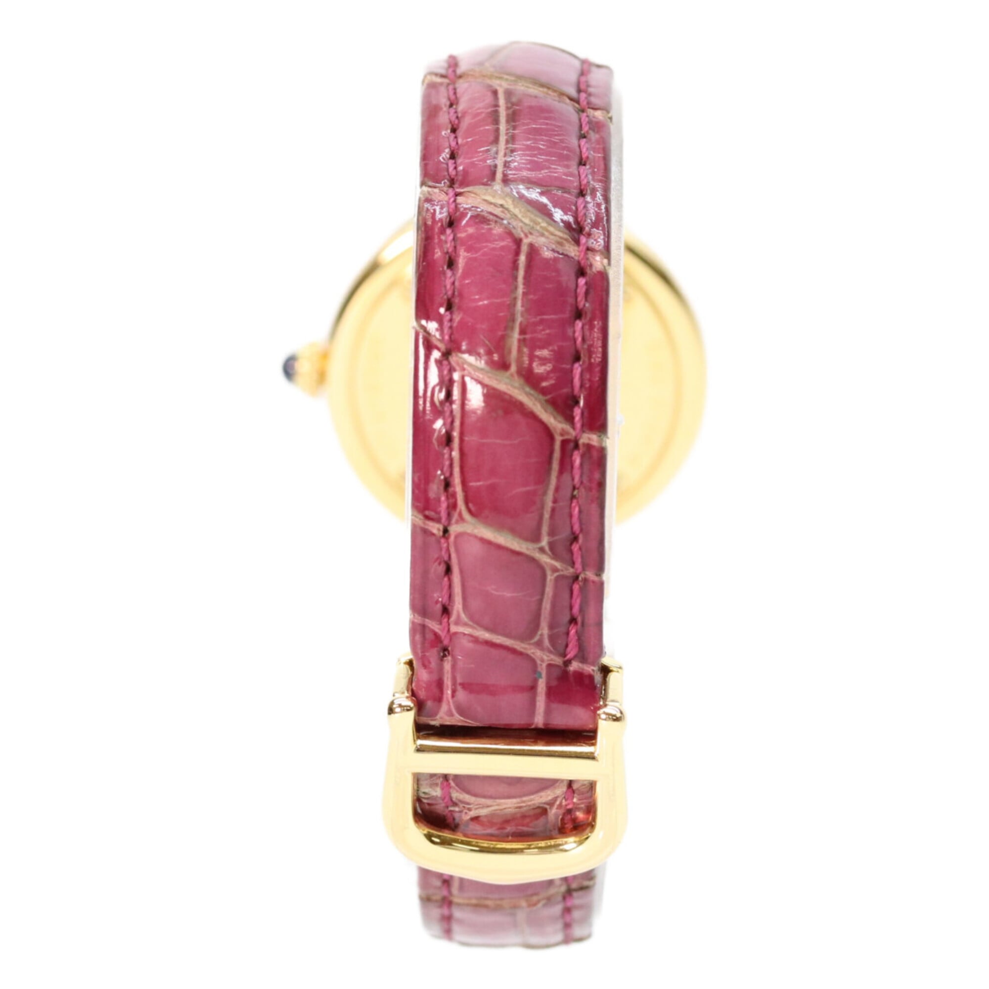 Cartier 925 W1010644 Must Trinity Vermeil SM kwartshorloge voor dames, goudkleurig met witte wijzerplaat