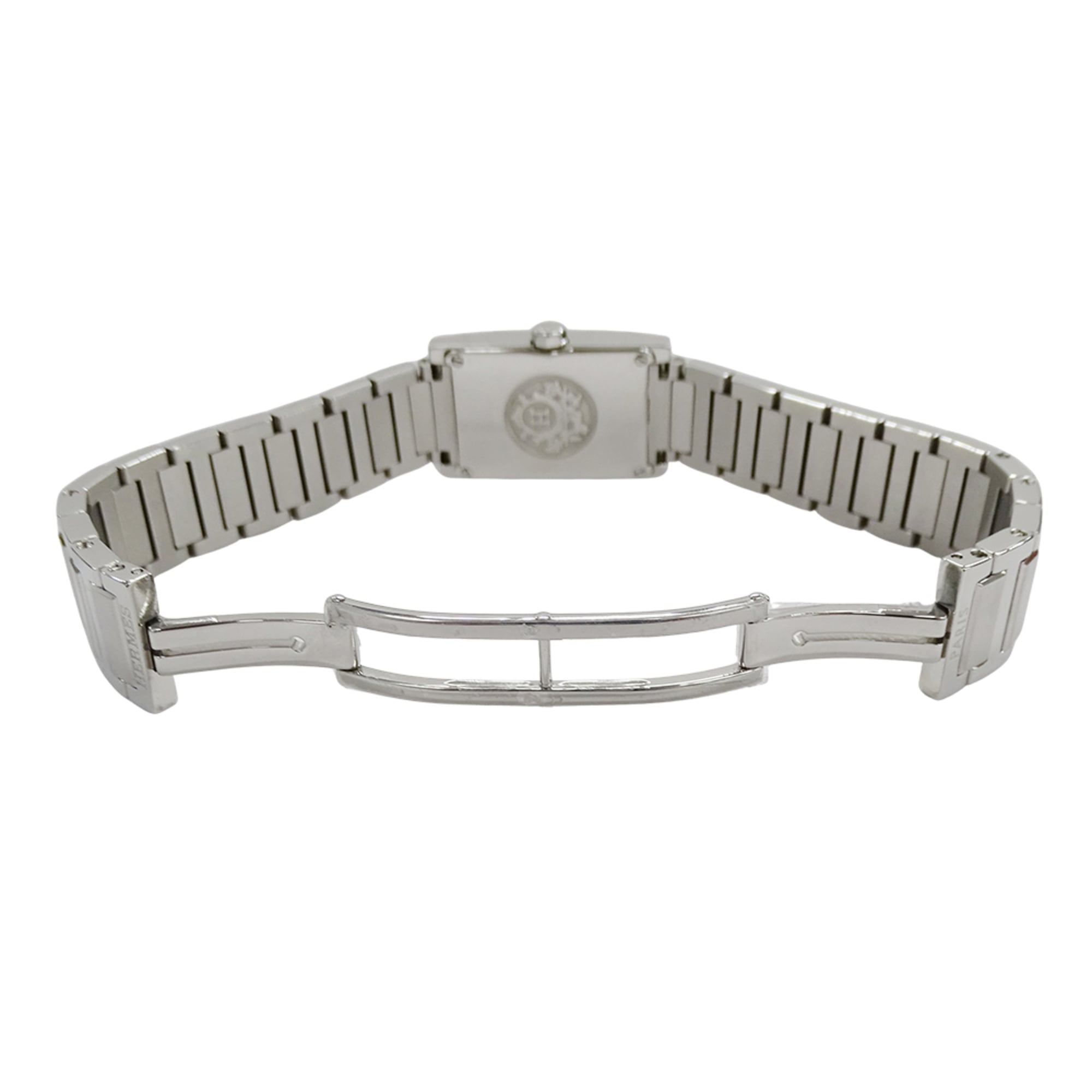Hermes HERMES dameshorloge, Tandem Shell Quartz, roestvrij staal (SS) TA1.210, zilver, vierkant