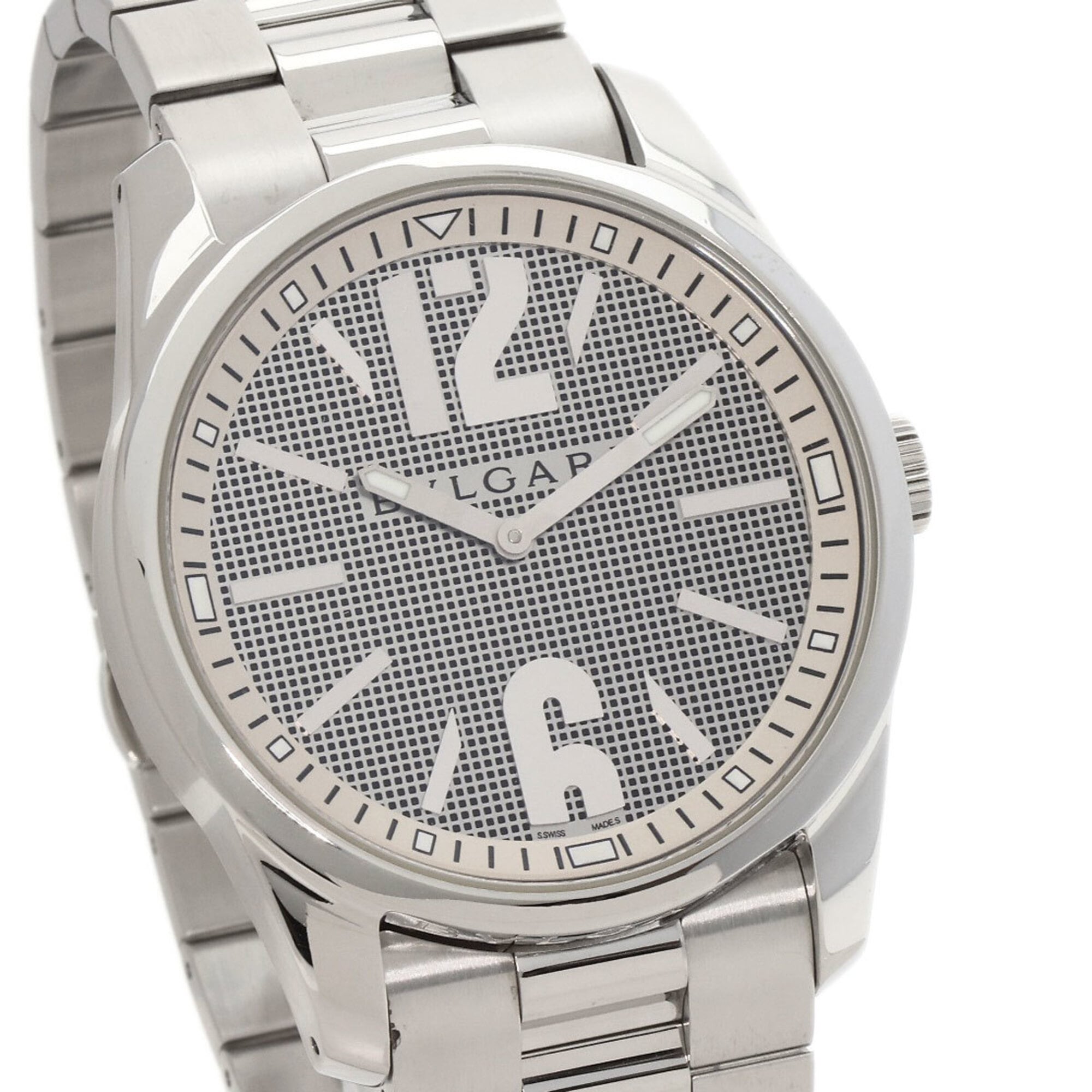 BVLGARI ST42SS Solotempo Herrenuhr aus Edelstahl