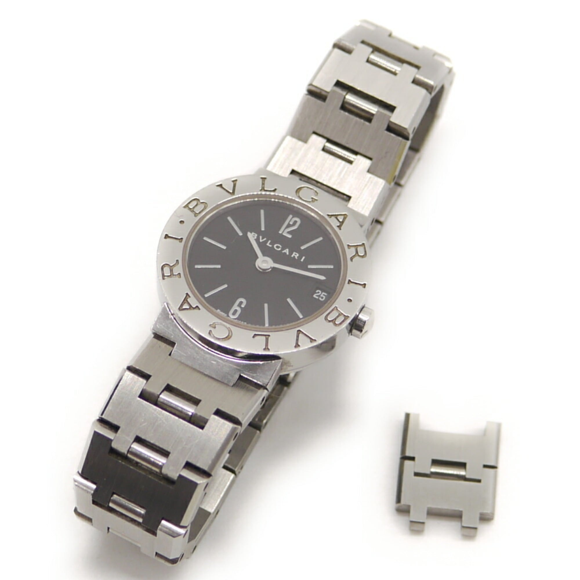 BVLGARI dameshorloge BB23SS met zwarte wijzerplaat