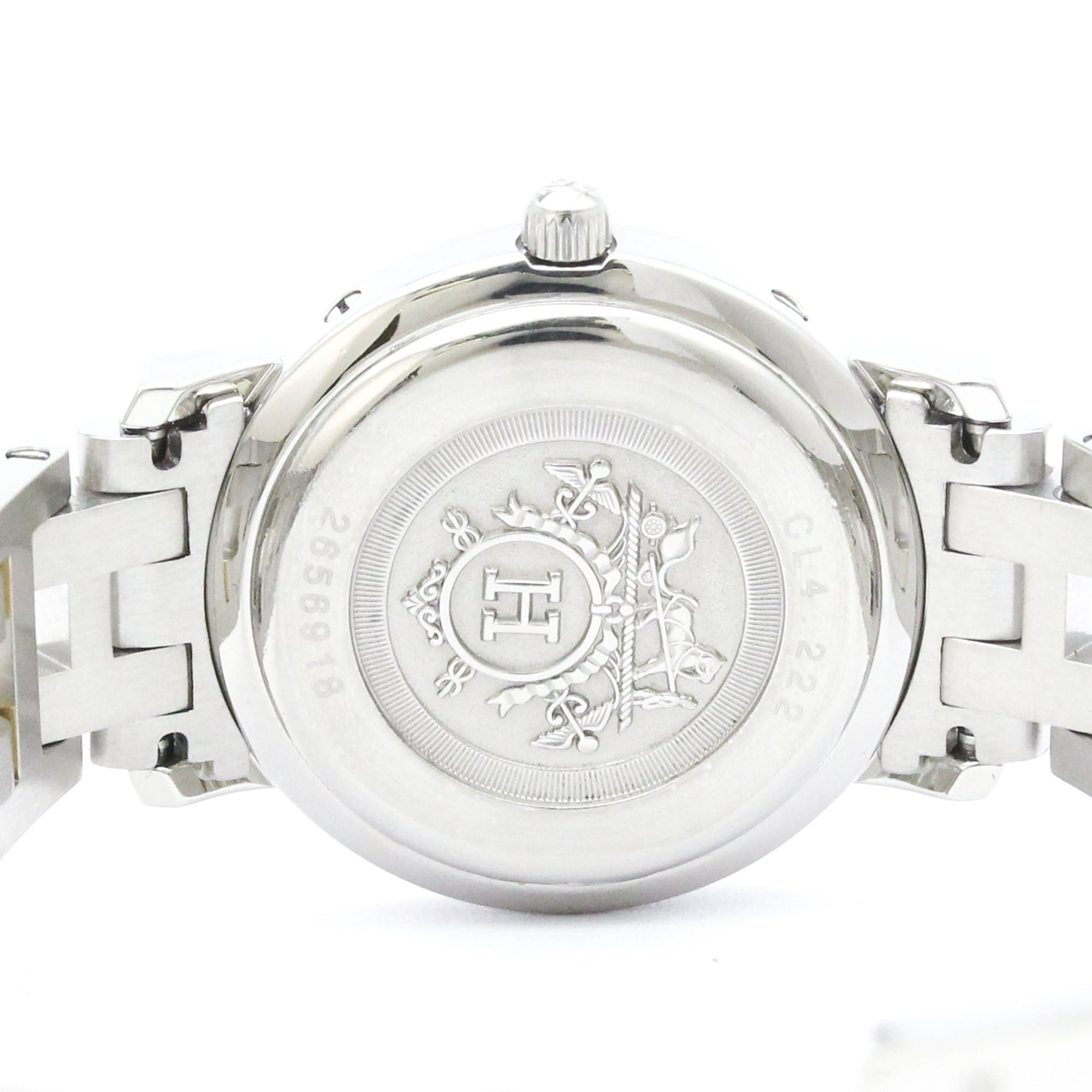 HERMES Clipper Diamond Rosa MOP-ZifferblattQuarzarzuhr CL4.222
