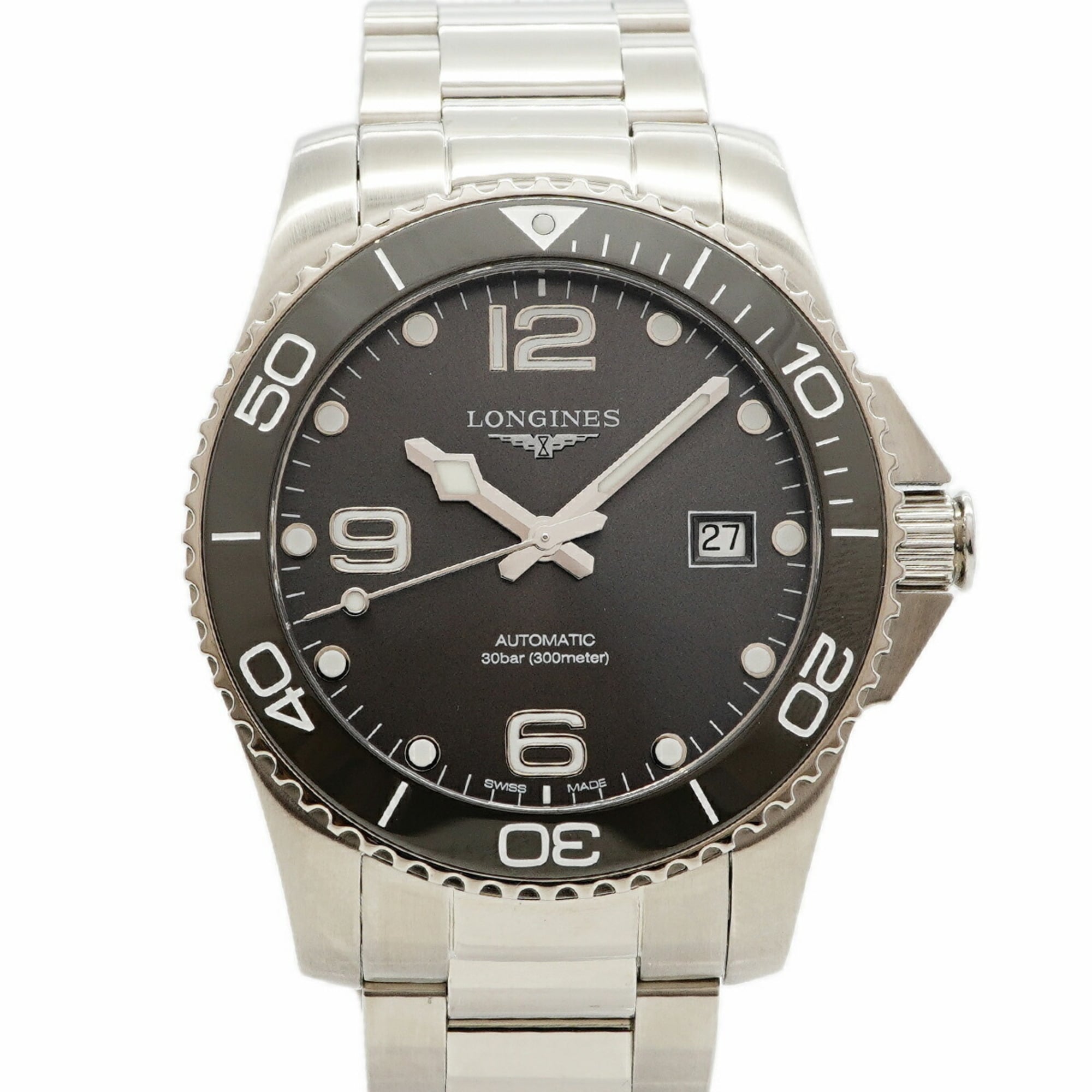 Longines HydroConquest L3.781.4 Grey Dial Men's Watch