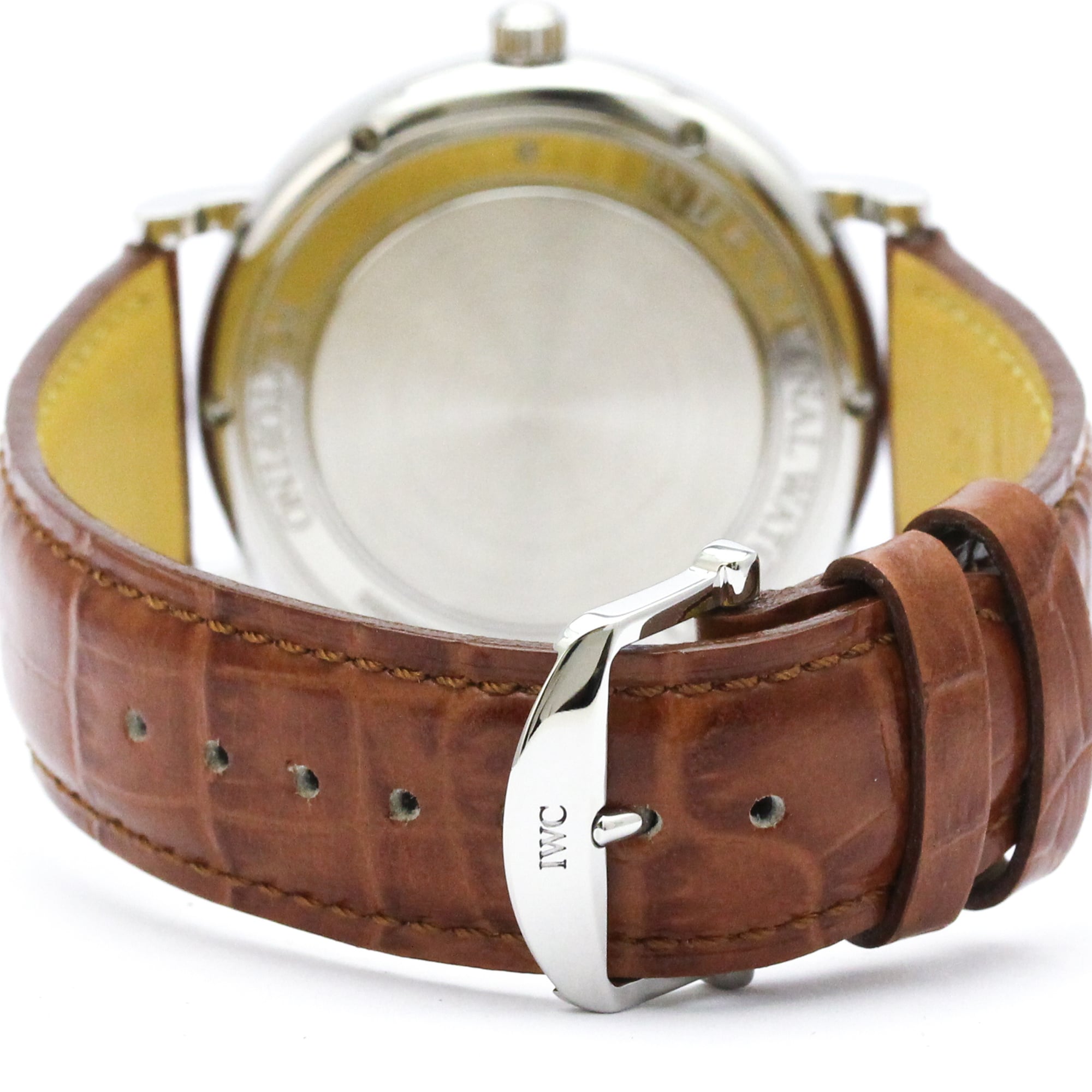 IWC Portofino stalen herenhorloge met leren band en automatisch uurwerk IW356517