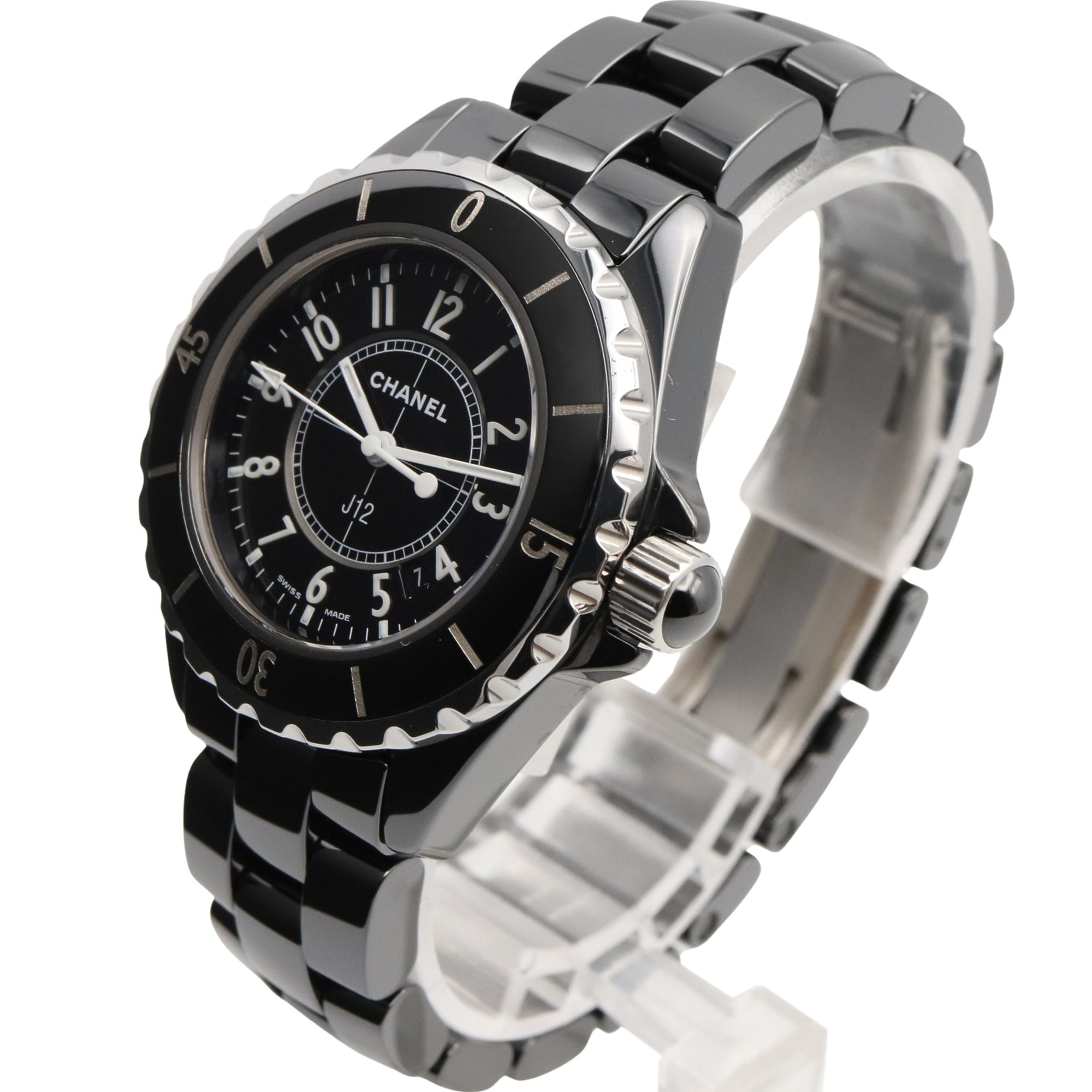 Chanel J12 Ceramic Wo Black H0682
