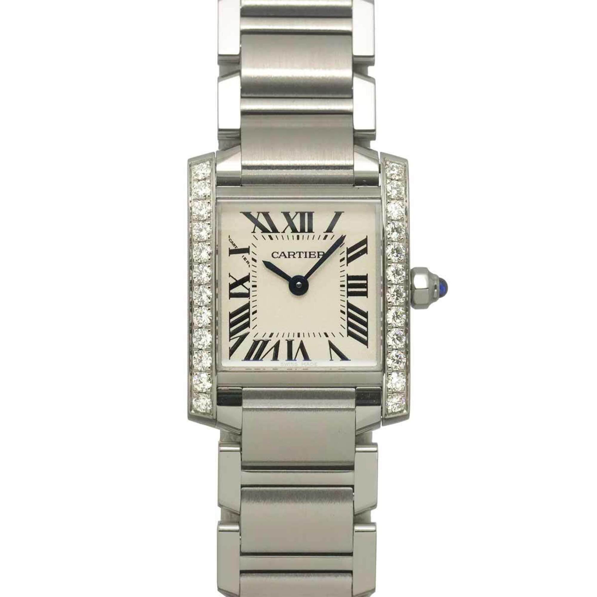 Cartier Tank Francaise SM W4TA0008 Ivory Dial 20mm Watch