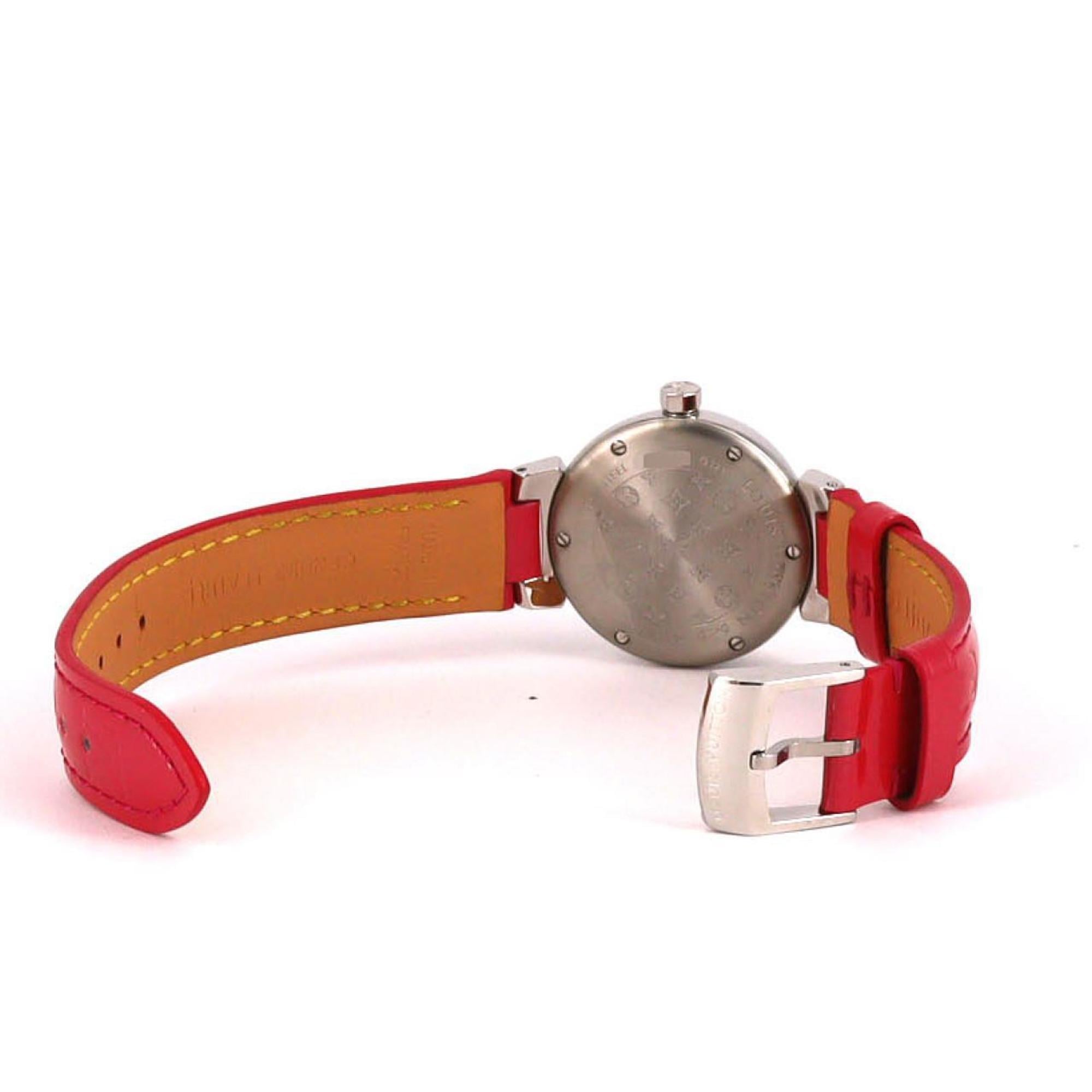 Louis Vuitton Tambour 12P Q121H roestvrijstalen quartzhorloge