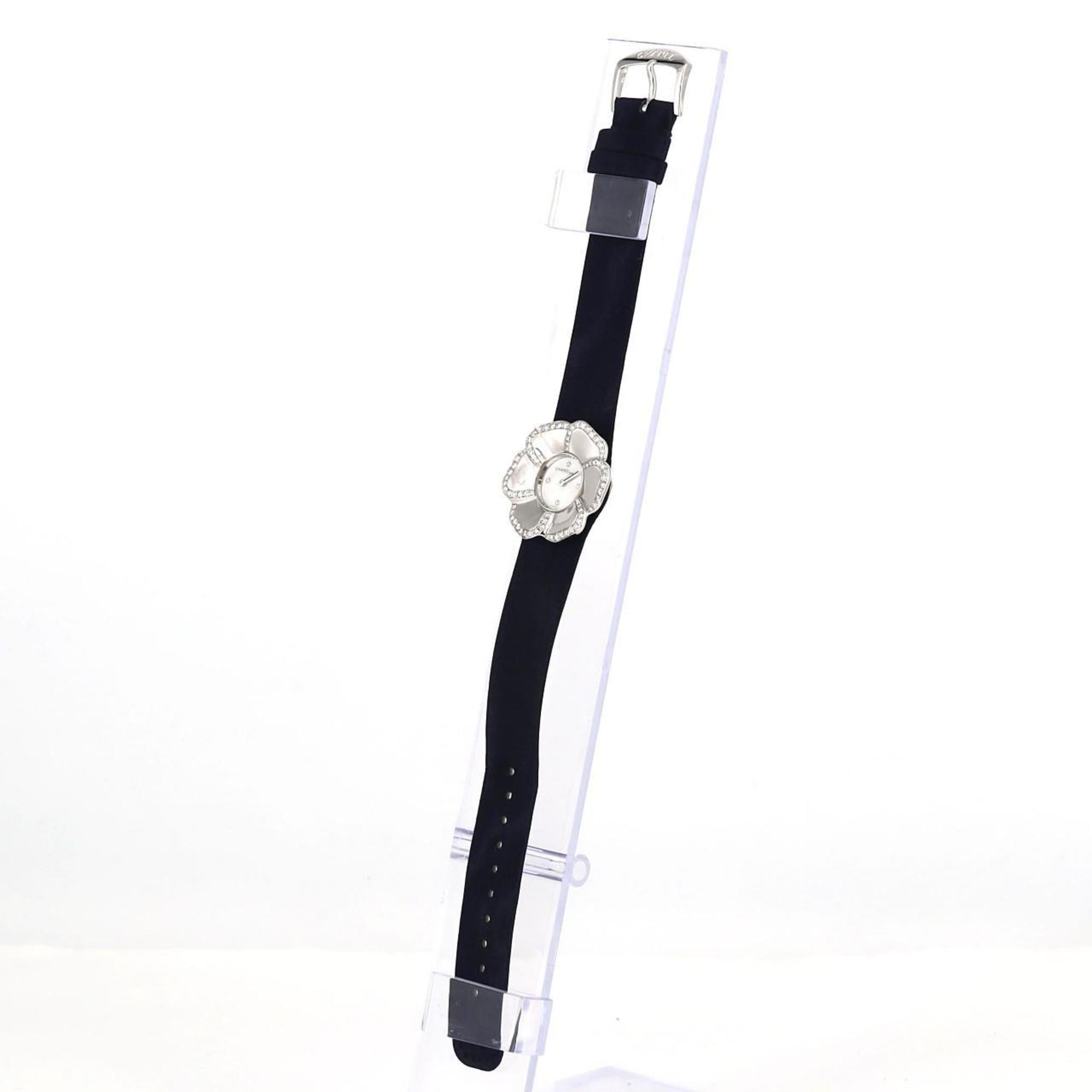 Chanel Camellia WG D・4P H1187 Wristwatch Quartz