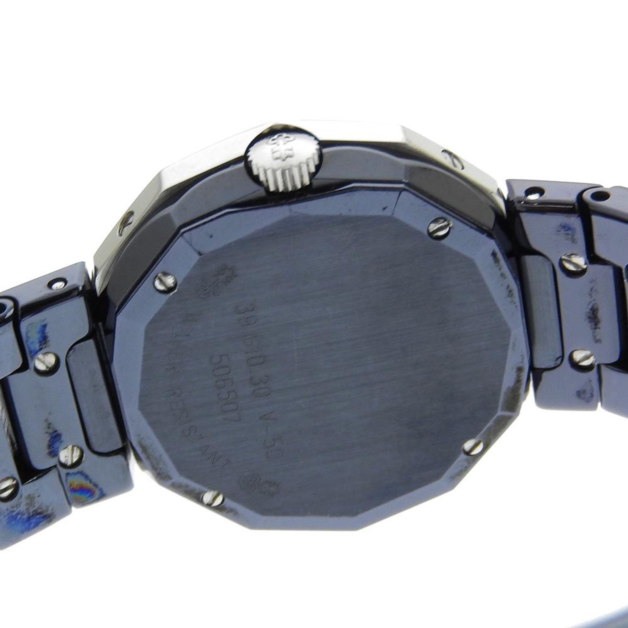CORUM Corum Admiral's Cup Uhr 39.610.30 V-50 Edelstahl x Gun Blue Navy Quarz Analoganzeige Damenzifferblatt