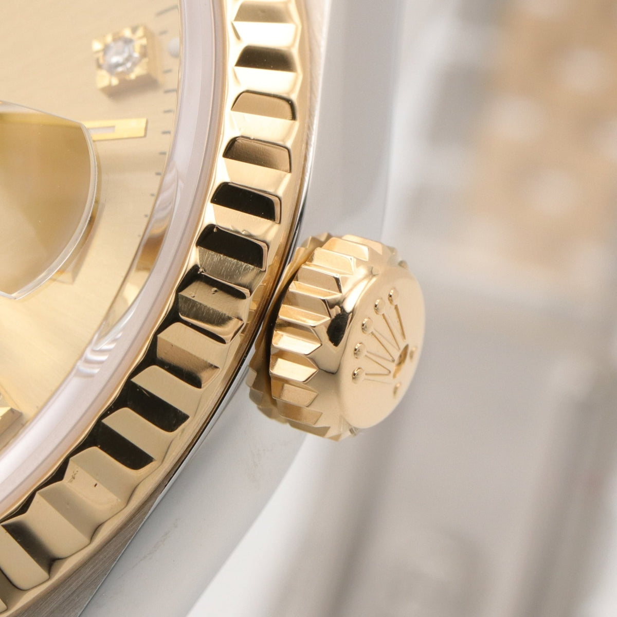 Rolex Datejust 10P Diamond 16233G Champagne, Gold Dial 36mm Watch