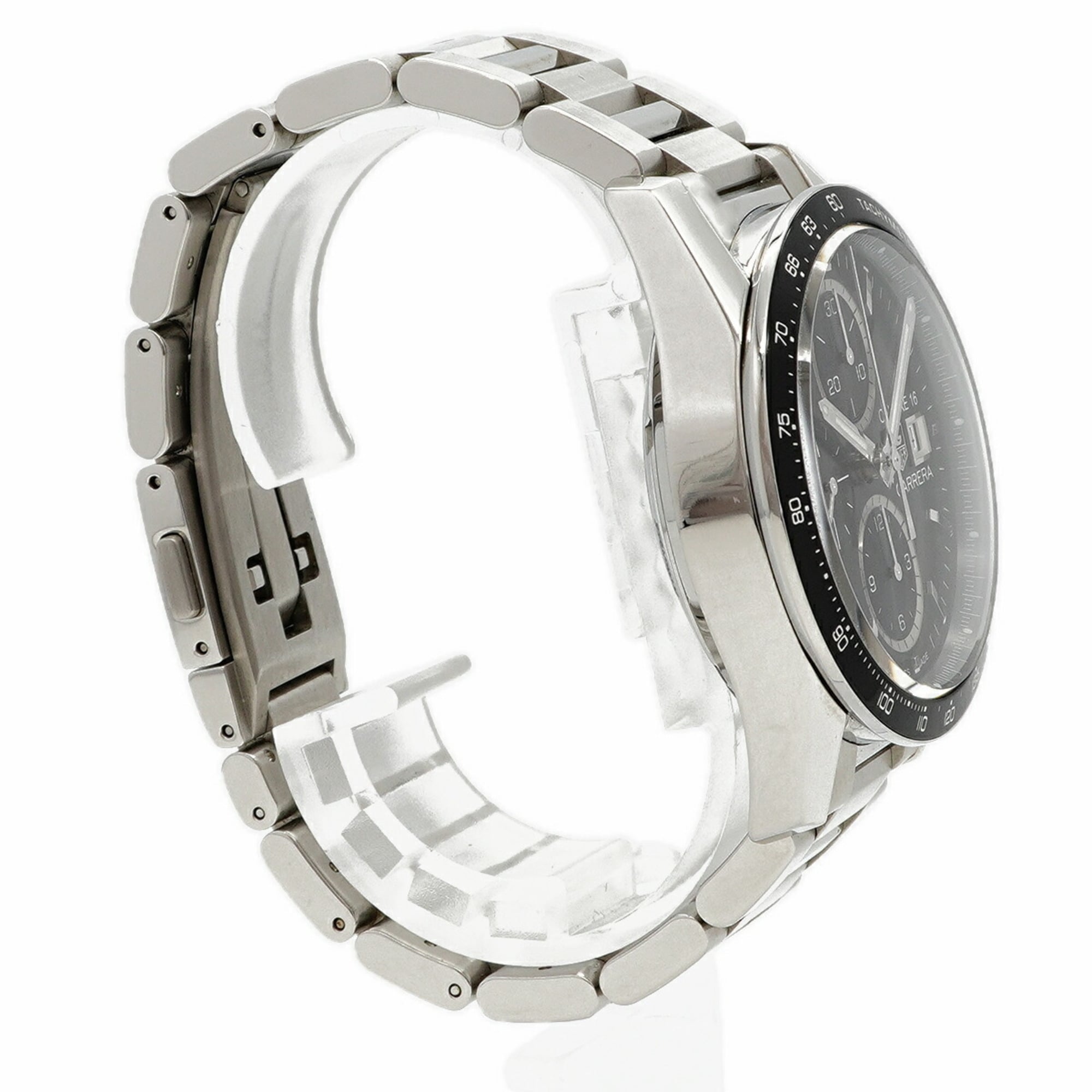 TAG Heuer Carrera Calibre 16 CV201AJ herenhorloge met zwarte wijzerplaat
