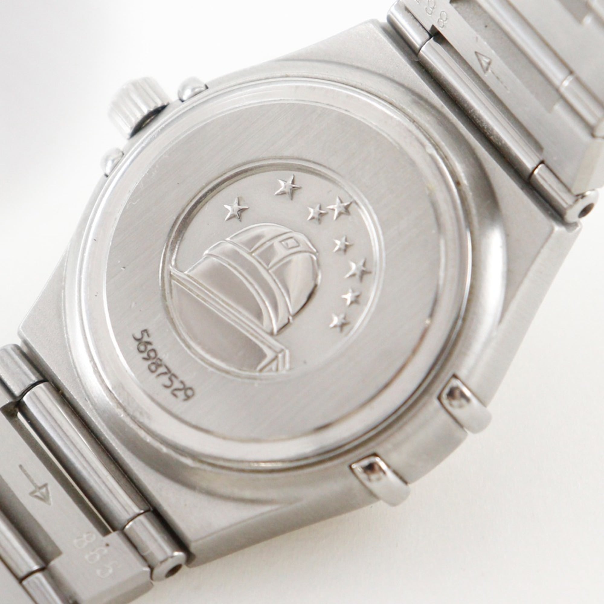 Omega Constellation Mini Uhr 1562.30 Edelstahl 1998 Quarz Analog Weiß Zifferblatt Damenuhr
