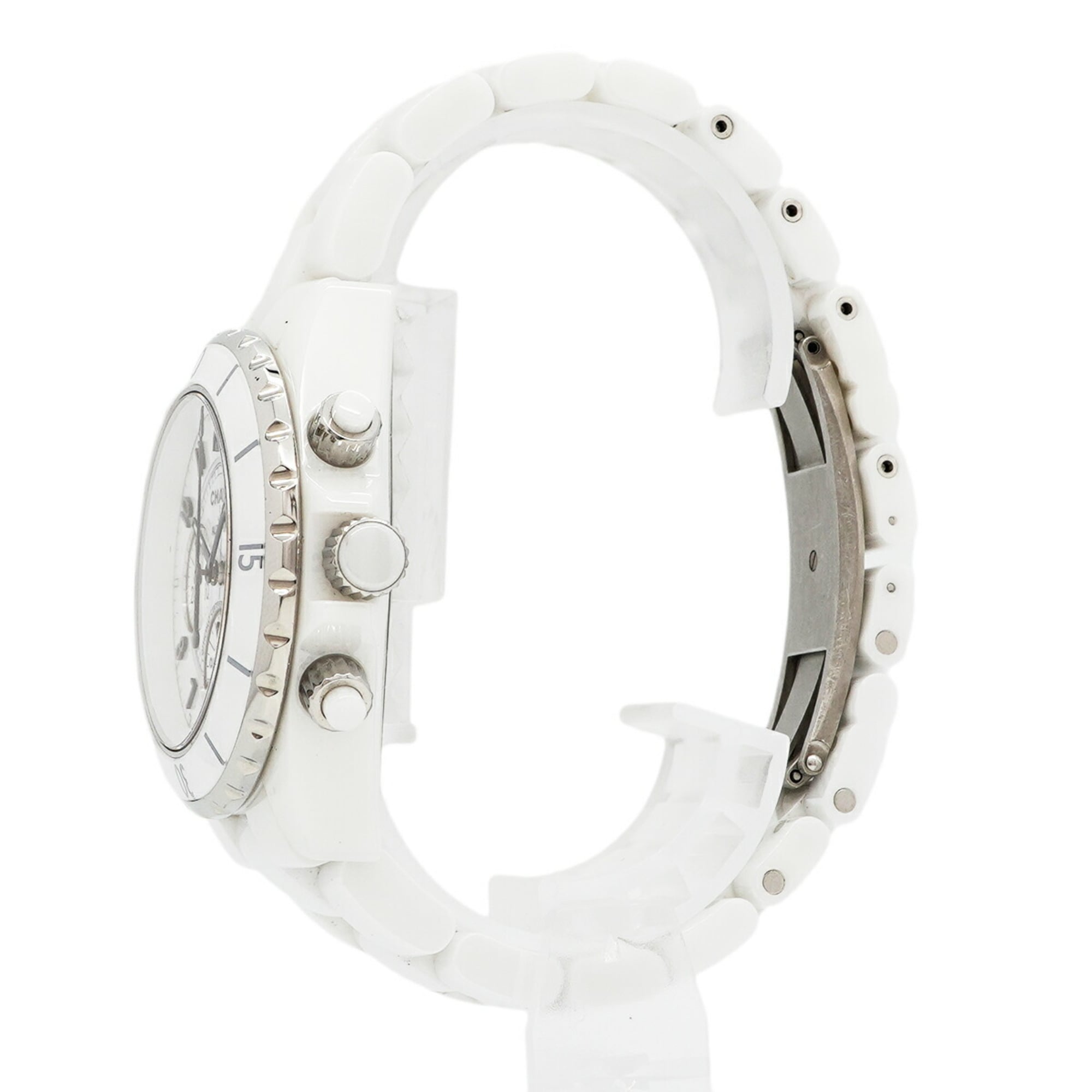Chanel J12 Chrono H1007 White Dial Men's Watch