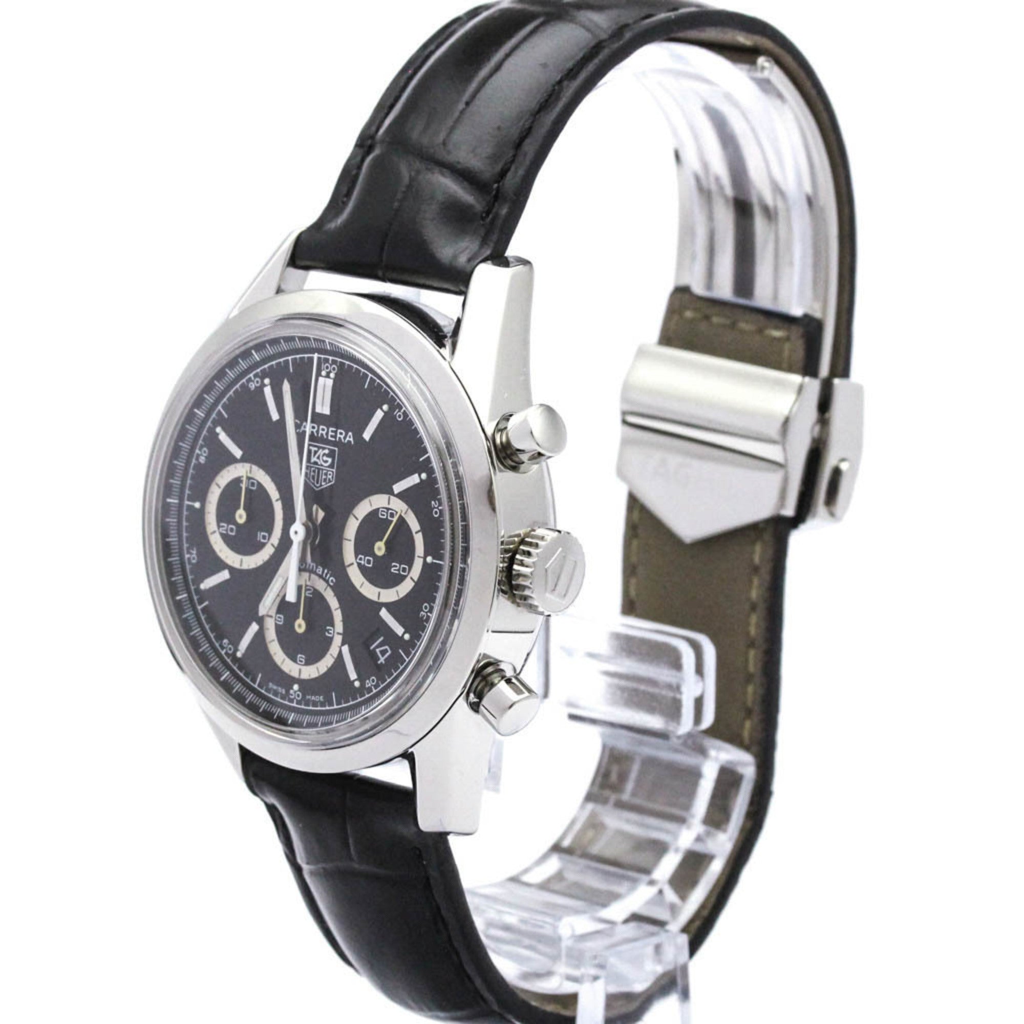 TAG HEUER Carrera Chronograph Steel Automatic Watch CV2113 Polished