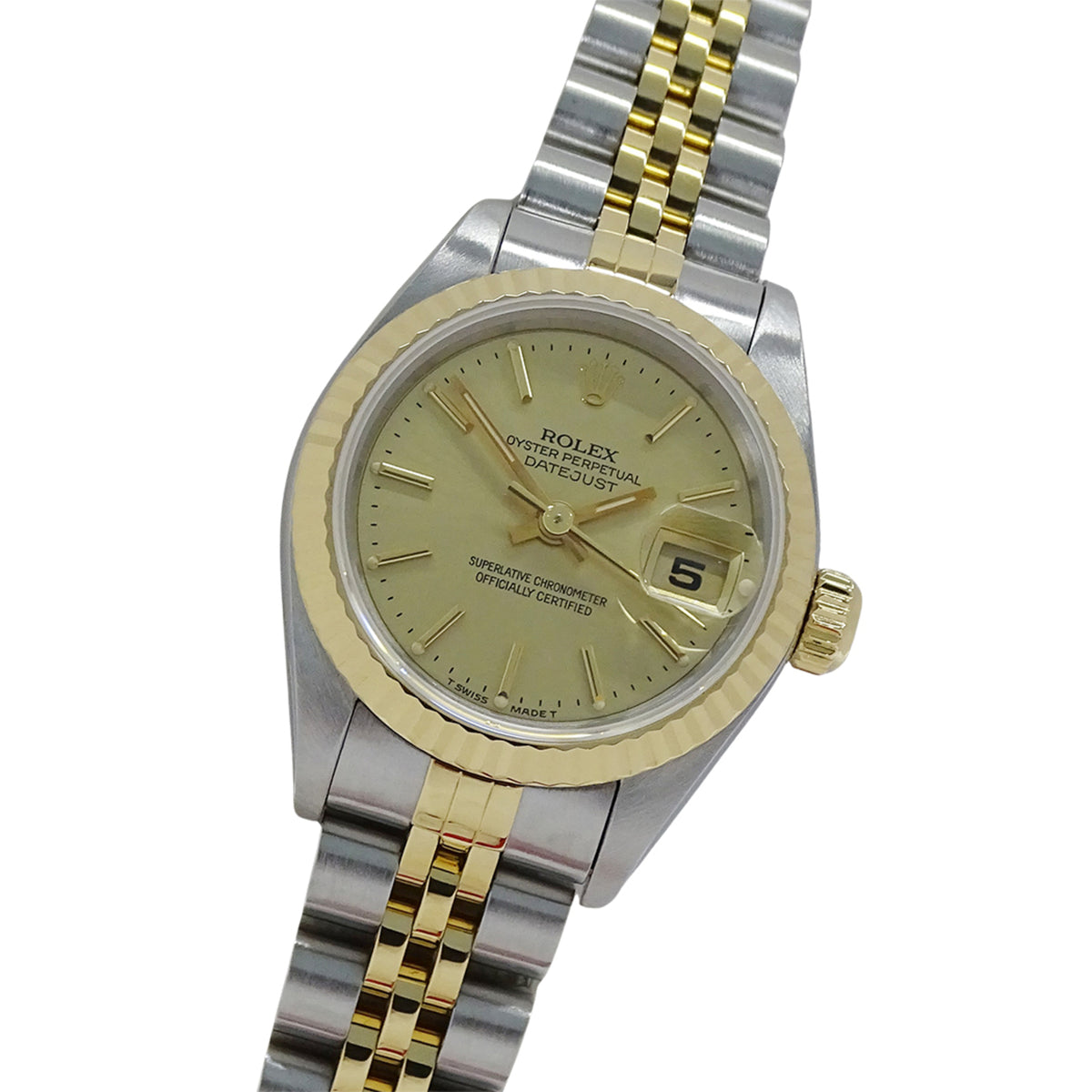 Rolex Datejust 69173 W Gold Dial 26mm Watch