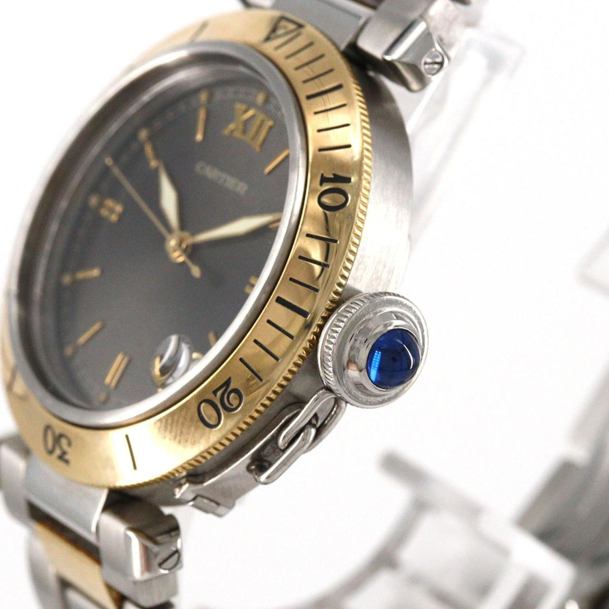Montre Cartier Pasha de Bronger W31016N1, cadran gris, 35 mm