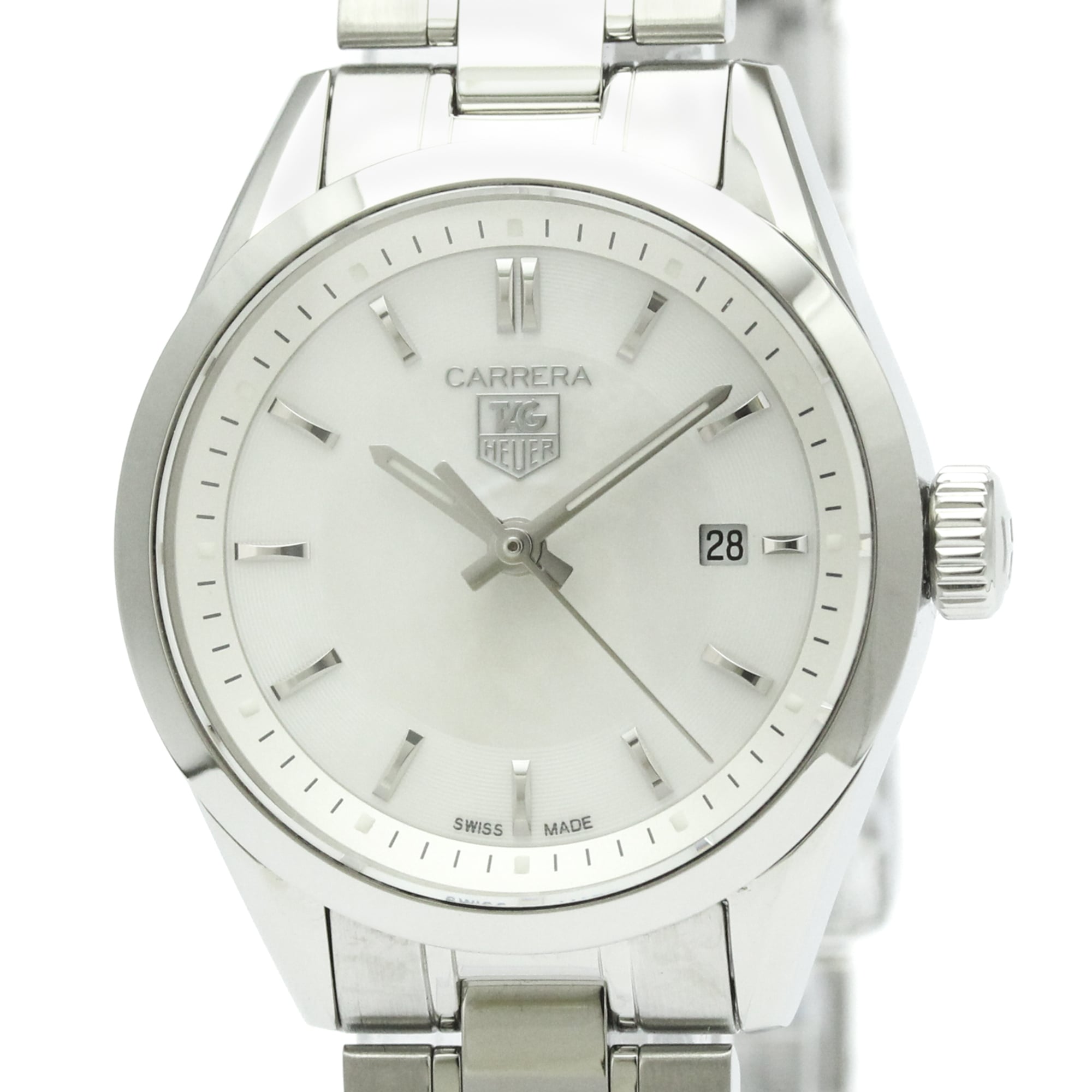TAG HEUER Carrera Stainless Steel Quartz Ladies Watch WV1415 Polished