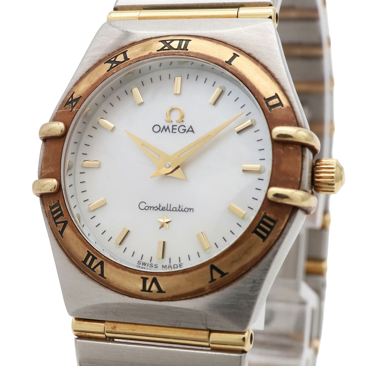 Omega Constellation '95 1272.70 Horloge met witte wijzerplaat en een diameter van 25 mm