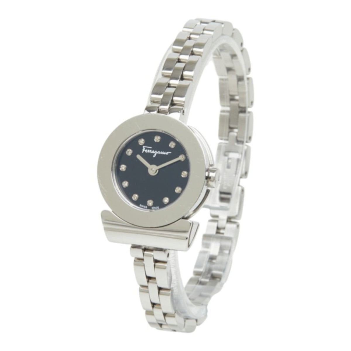 Salvatore Ferragamo Gancini SFBF00218 Schwarz Zifferblatt 22 mm Uhr