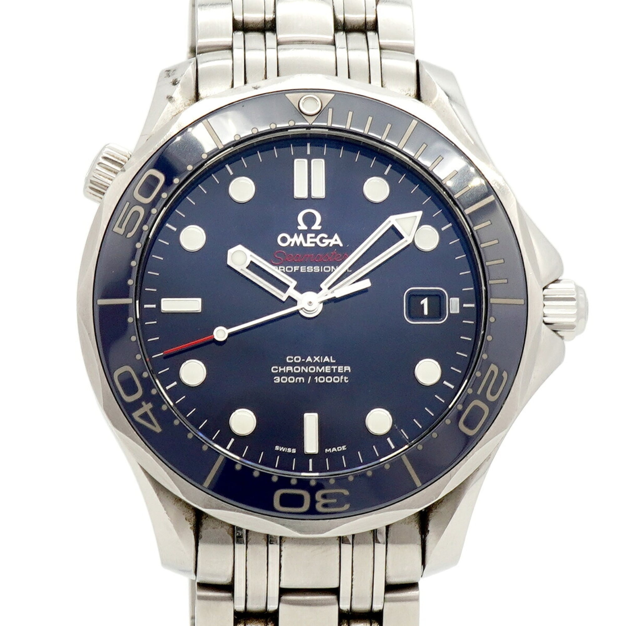 Omega Seamaster 300 Co-Axial 212.30.41.20.03.001 Blue Dial 41mm Watch