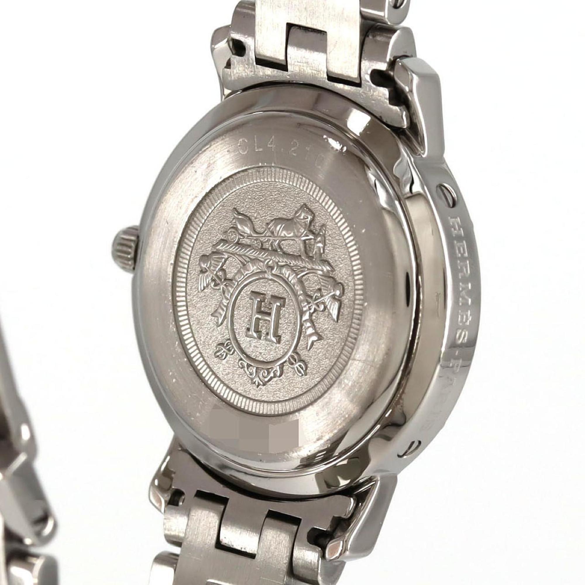 Hermès Clipper CL4.210 roestvrijstalen quartzhorloge