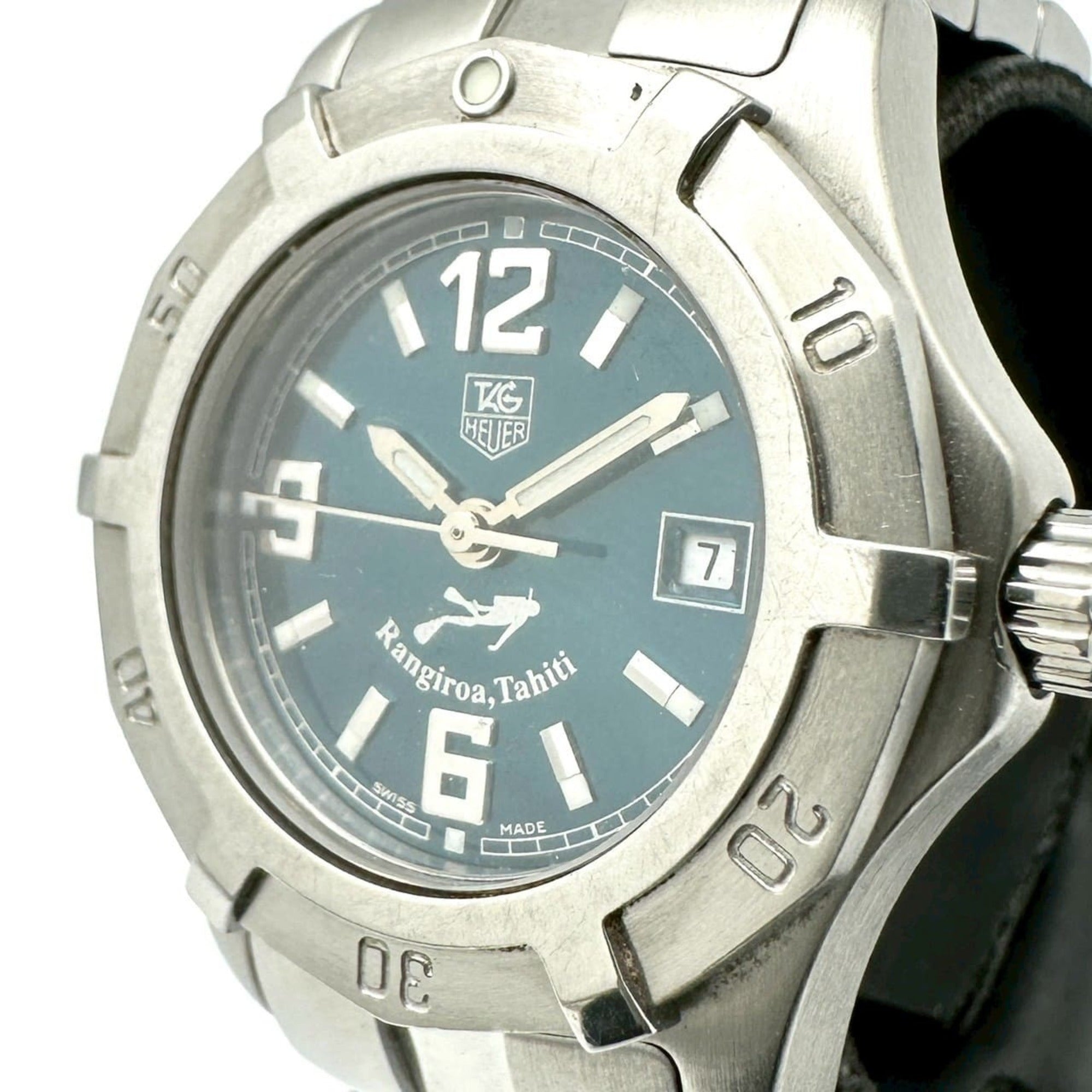 TAG HEUER Rangiroa Tahiti Exclusive Watch, Limited Edition of 1,500 Pieces, Date, WN131A.BA033, Stainless Steel Quartz, Green, Women's