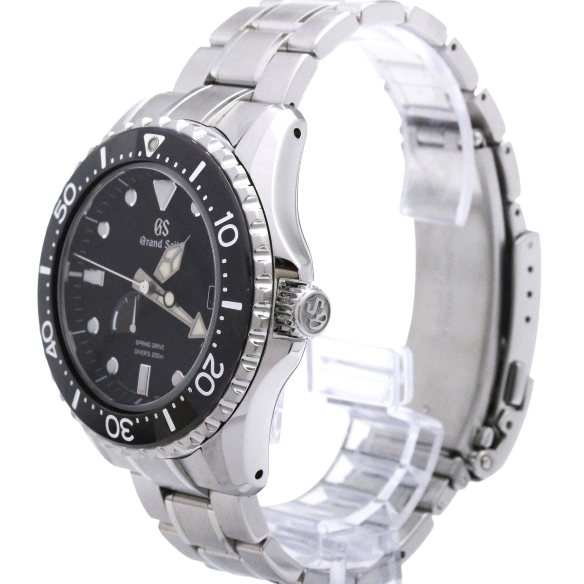 Grand Seiko SBGA229 (9R65-0AM0) horloge met zwarte wijzerplaat, 44 mm