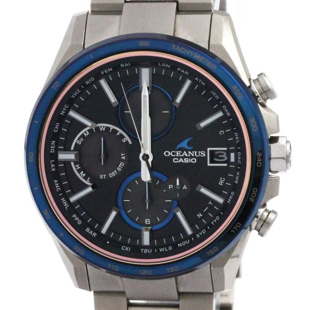 CASIO Oceanus Radio Wave Control Solar Titanium Mens Watch OCW-T4000D-