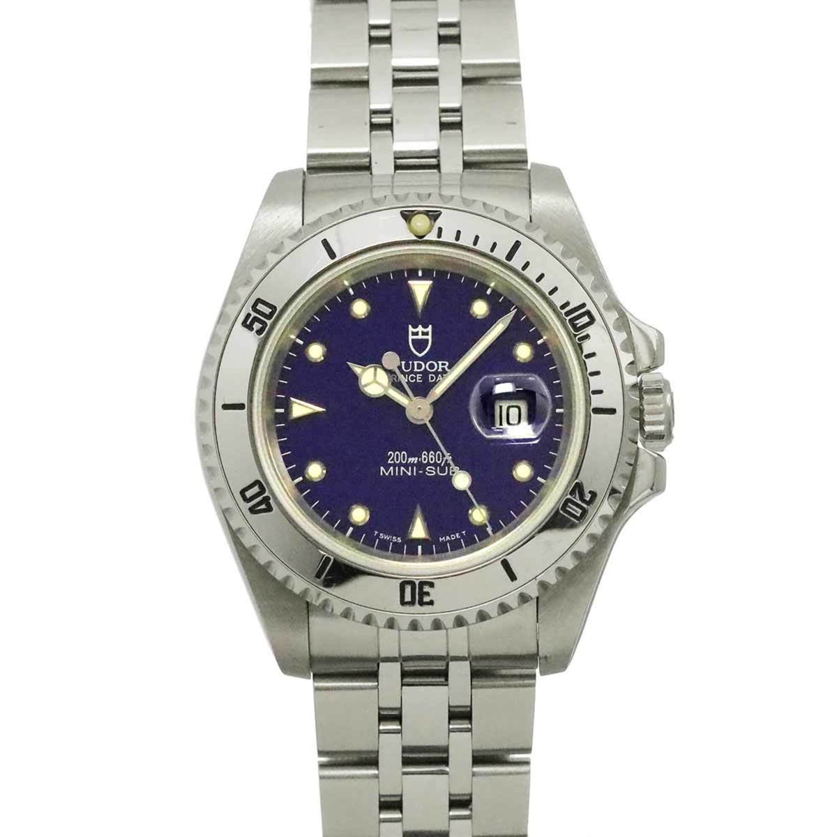Tudor Prince Datum Mini-Sub 73190 Blaues Zifferblatt 34 mm Uhr