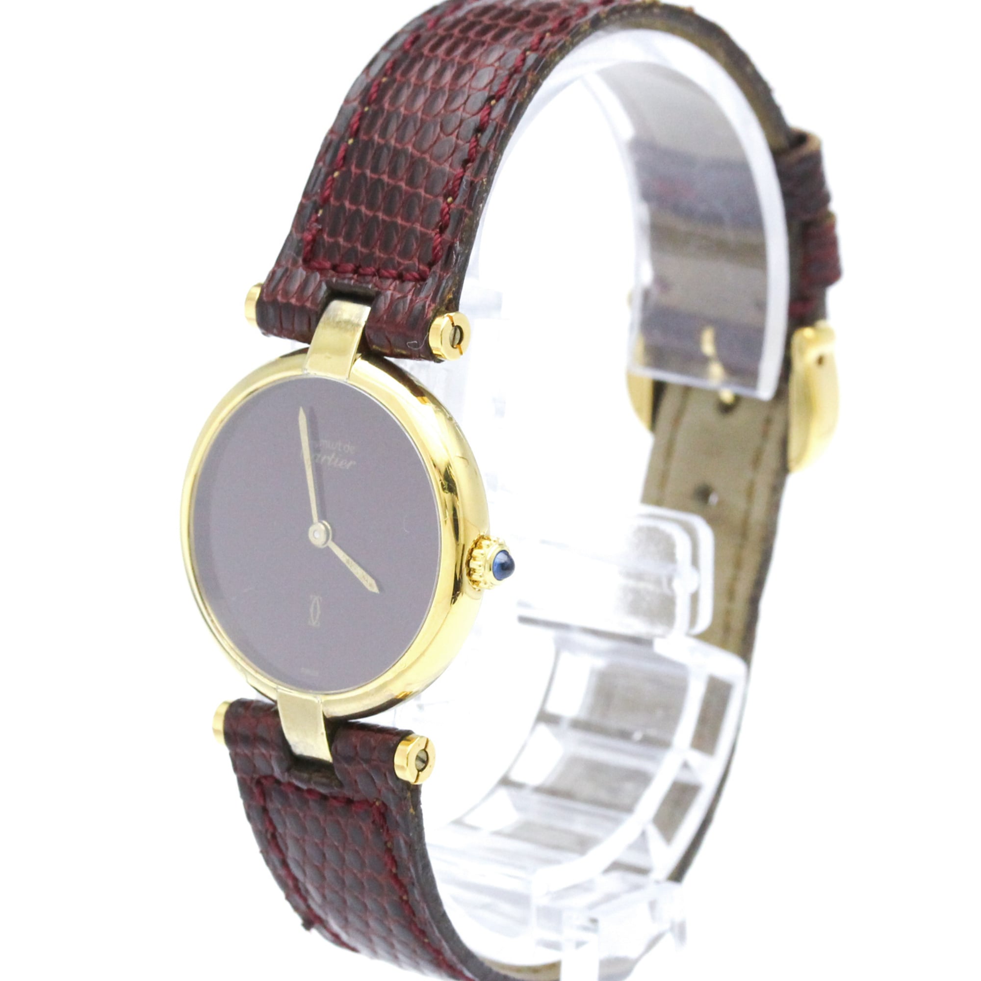 Montre Cartier Must 590004 Bordeaux avec cadran de 24 mm