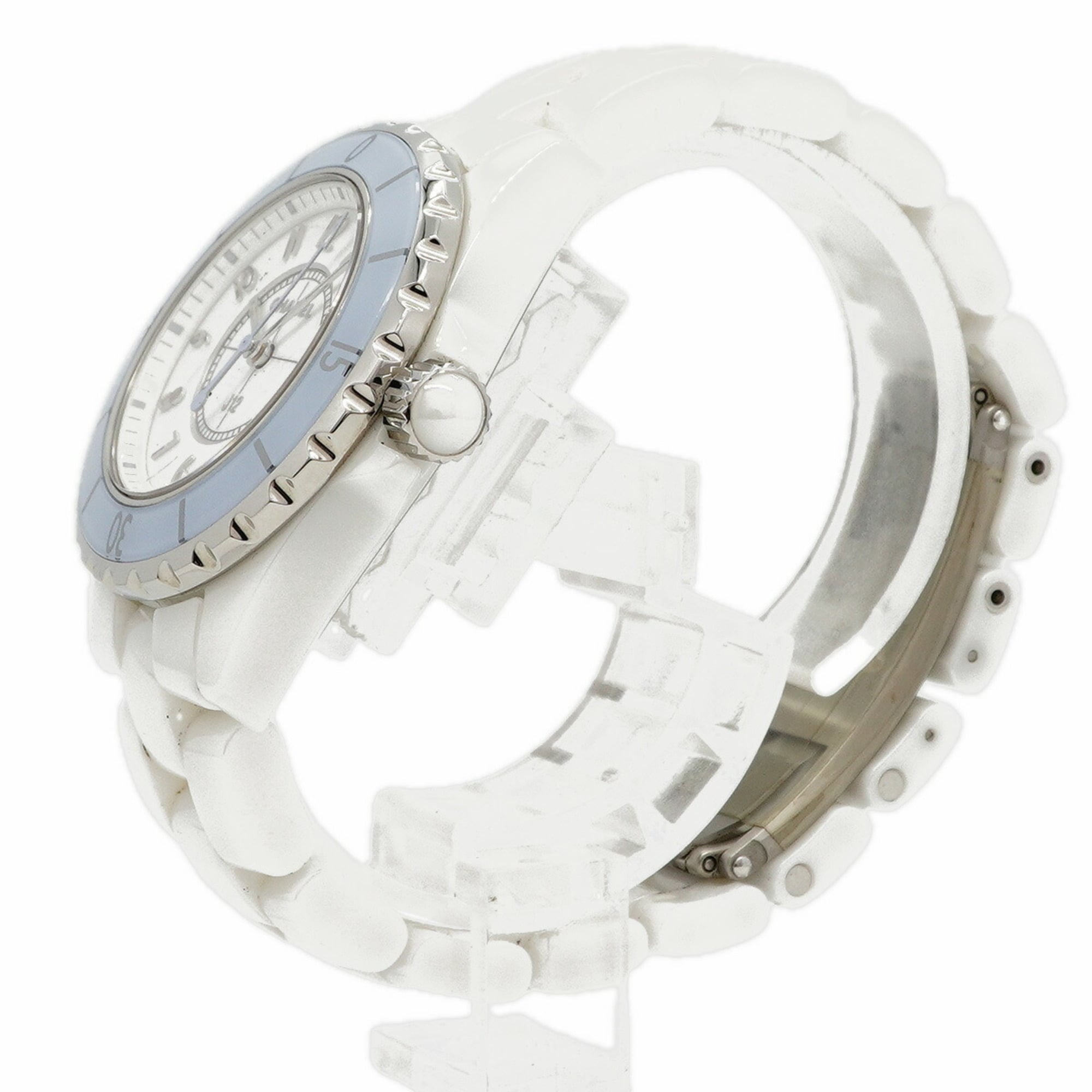 Chanel J12 Soft Blue Limited Edition (1200 pieces worldwide) H4340 White Dial Watch for Men and Women
