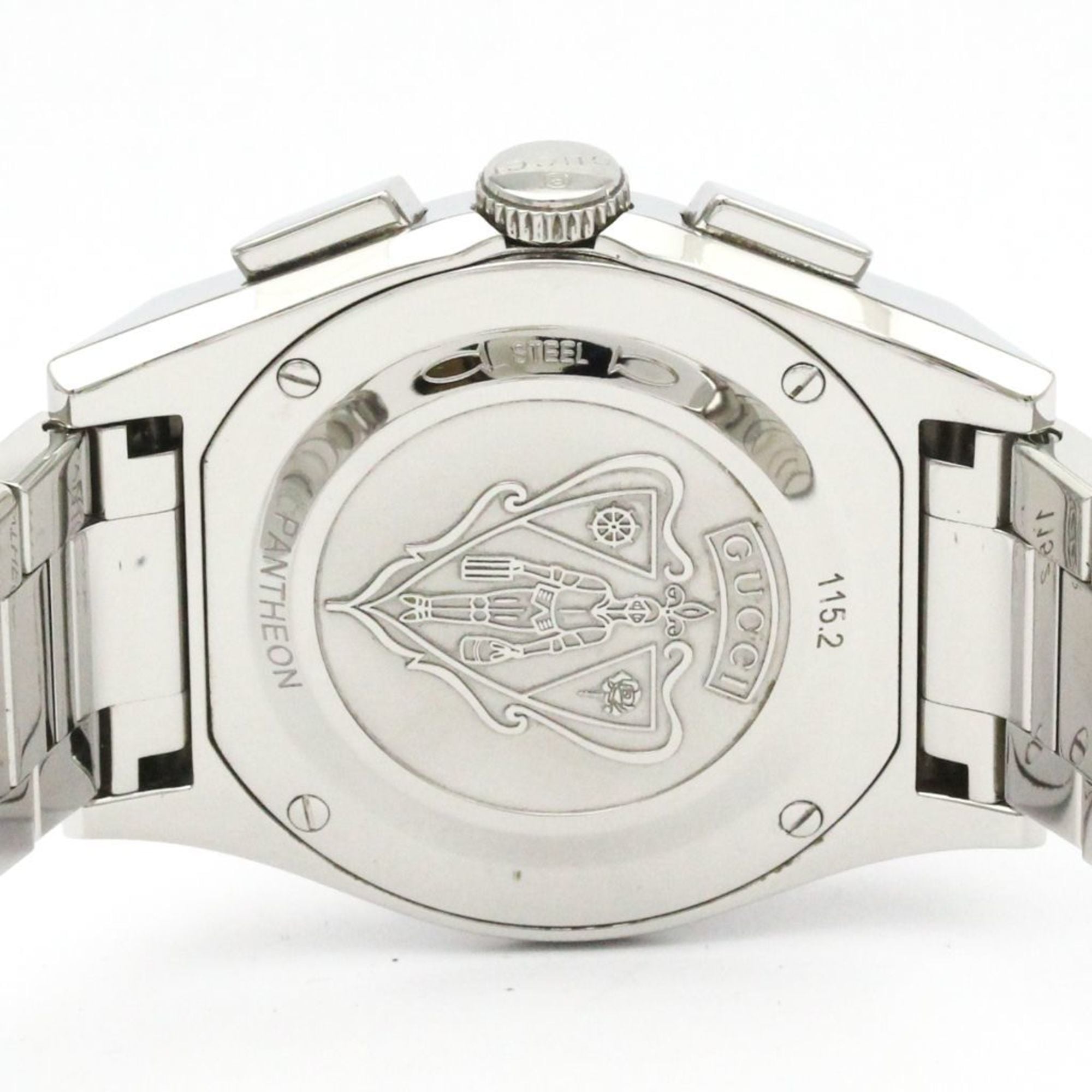 GUCCI Pantheon roestvrijstalen quartz herenhorloge YA115235